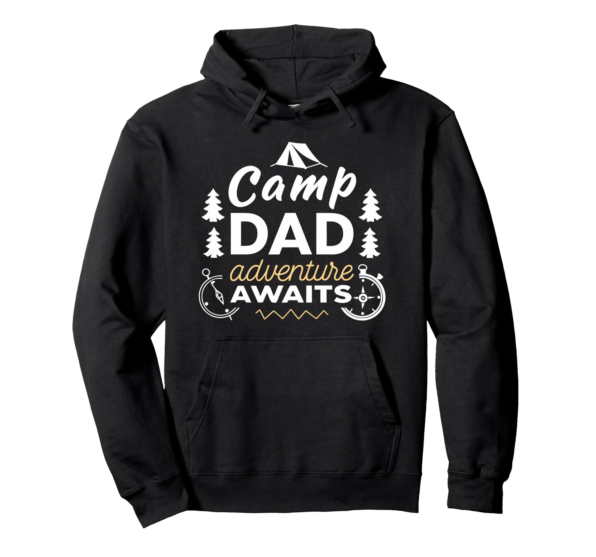 Fathers Day Adventure Awaits Camping Hoodie - Trendy Graphic Unisex - T-Shirt, Sweatshirt, Hoodie