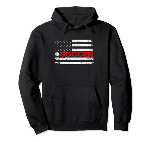 American Flag Soccer Mom Dad Brother Hoodie - Aesthetic Graphic Men Women - T-Shirt, Sweatshirt, Hoodie