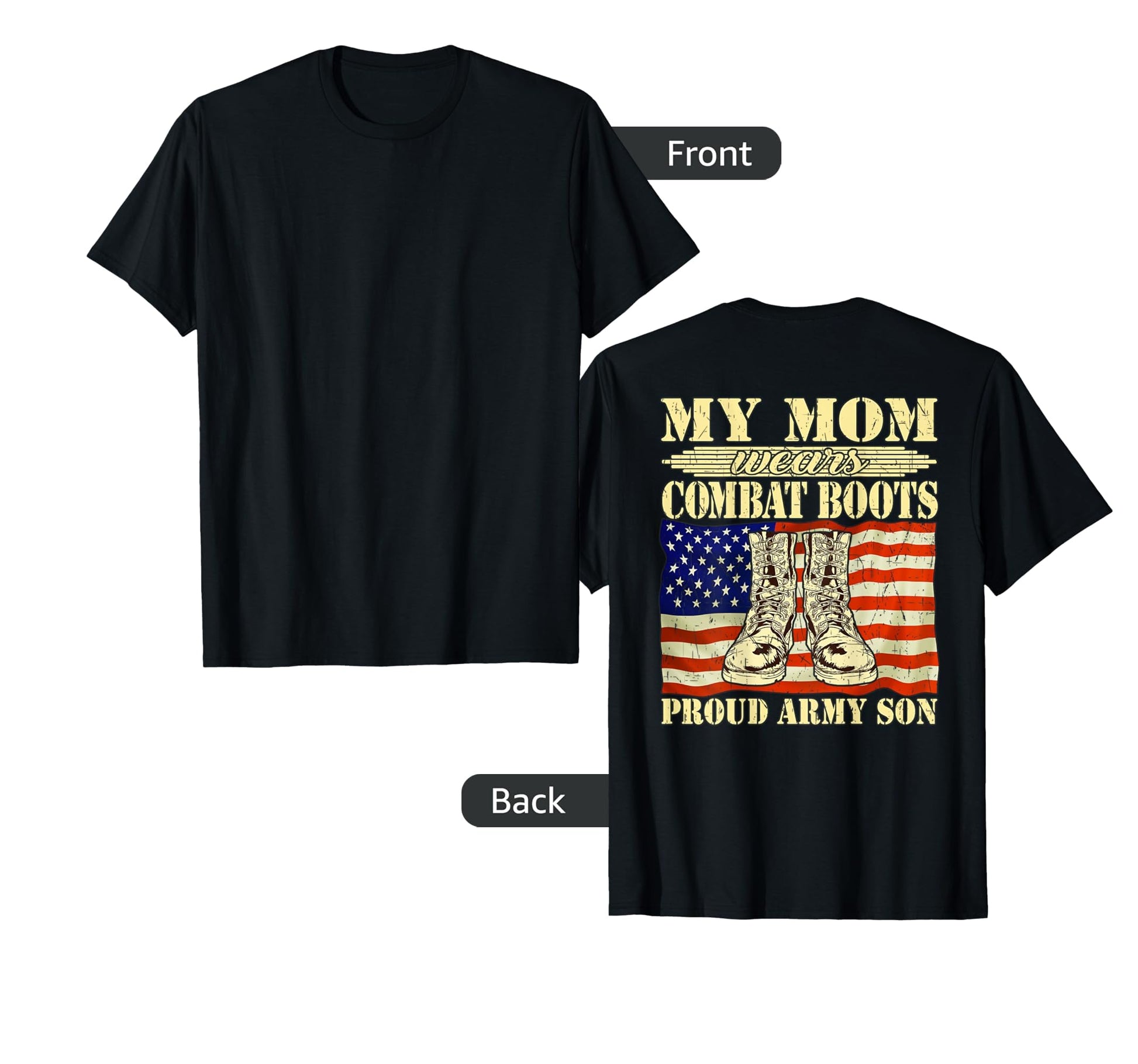 My Mom Wears Combat Boots Proud T-Shirt - Aesthetic Graphic for Adults - T-Shirt, Sweatshirt, Hoodie