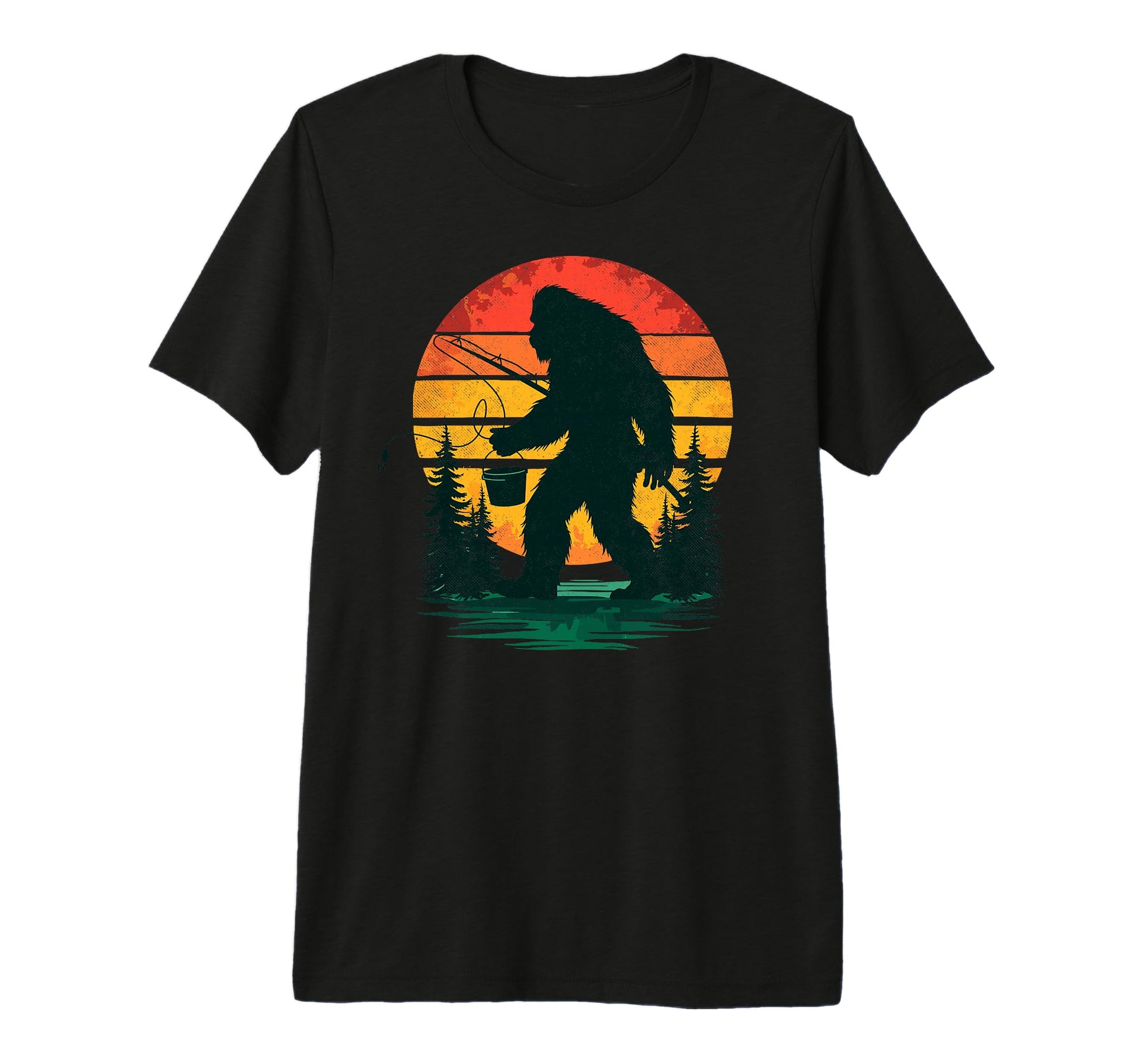 Bassquatch Sasquatch Fisher Bass T-Shirt - Unique Graphic for Adults - T-Shirt, Sweatshirt, Hoodie