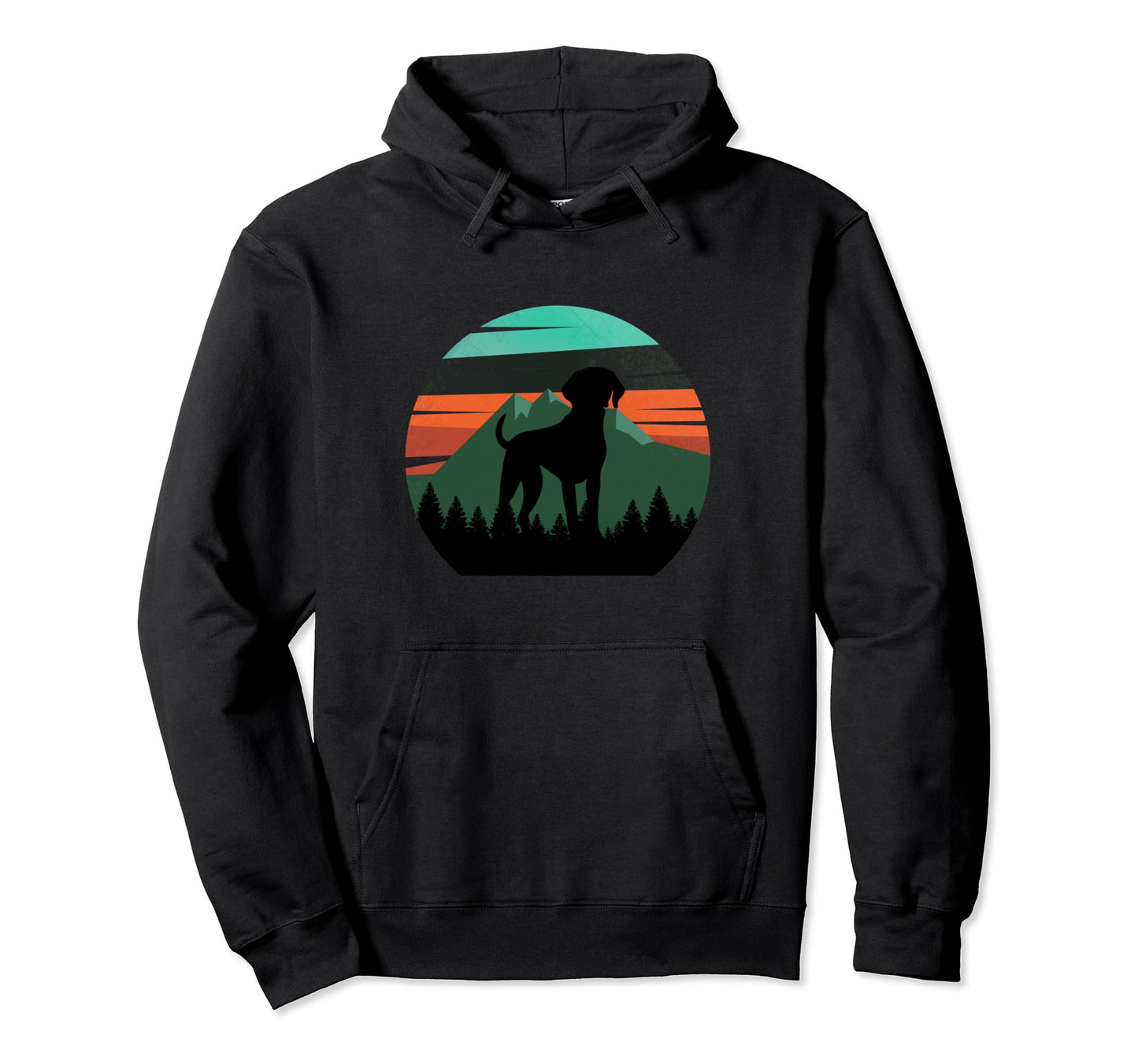 Shorthaired Pointer Dog Sunset Hoodie - Minimalist Print for Adults - T-Shirt, Sweatshirt, Hoodie