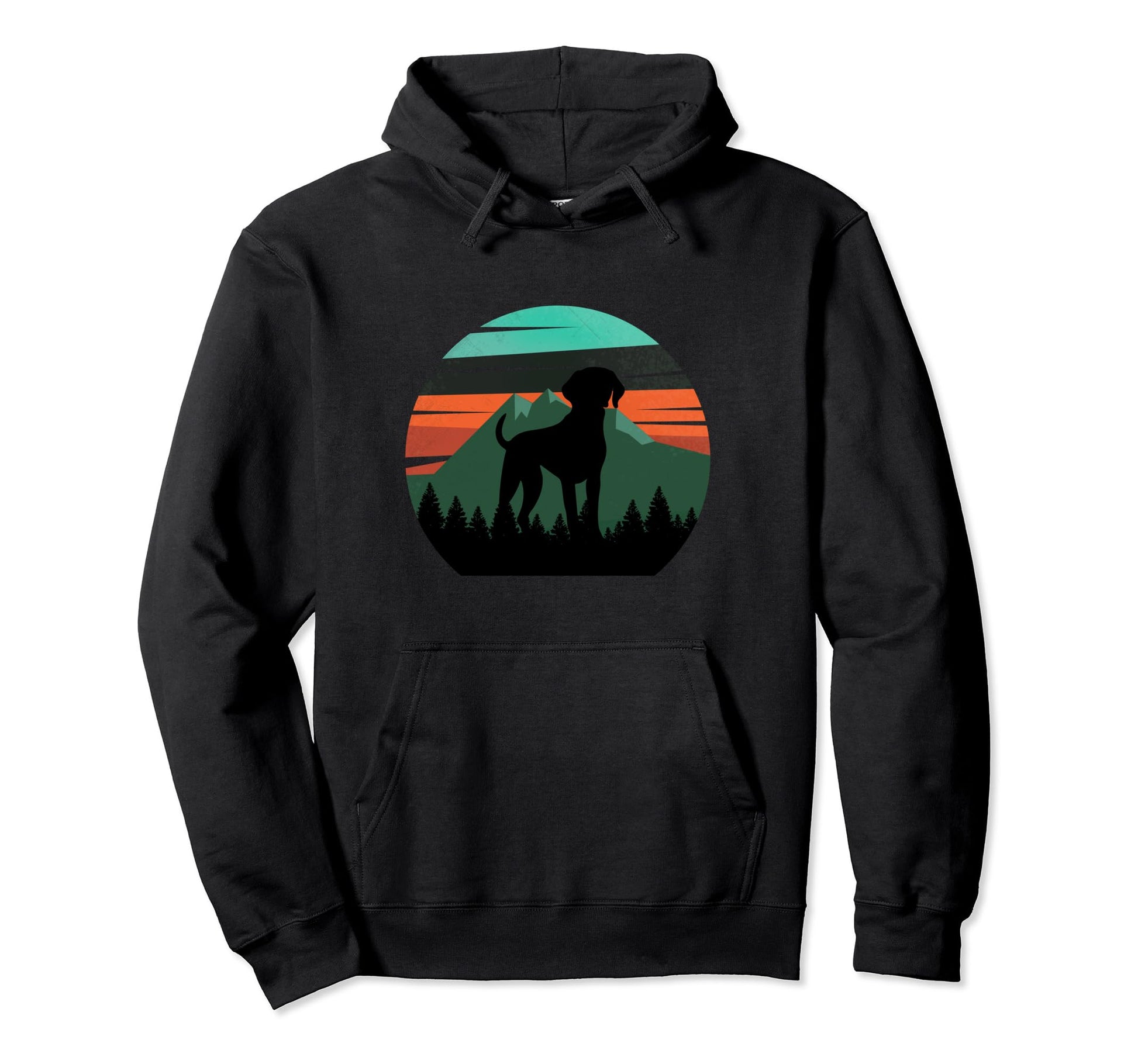Shorthaired Pointer Dog Sunset Hoodie - Minimalist Print for Adults - T-Shirt, Sweatshirt, Hoodie