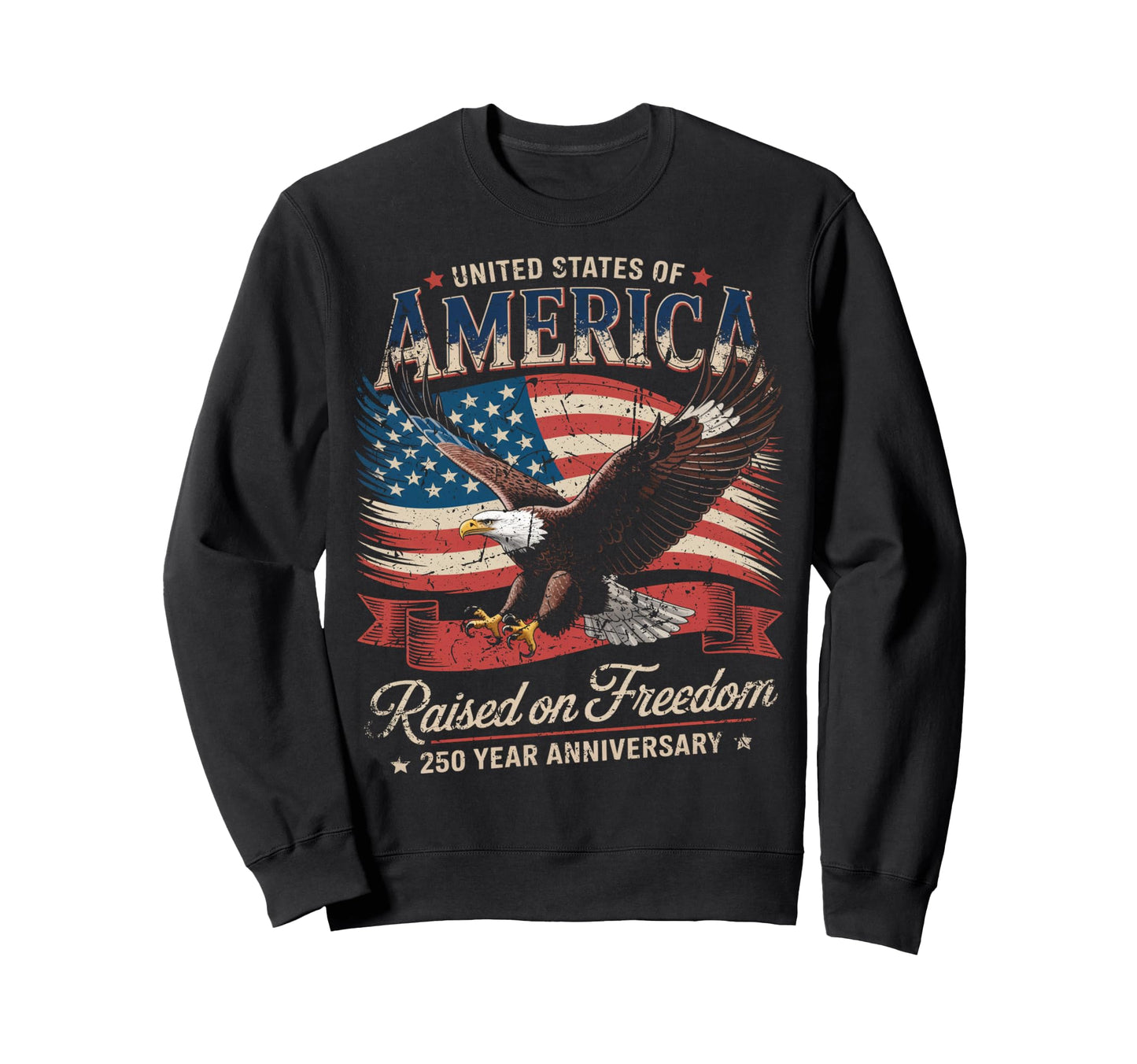 United States Anniversary American Flag Hoodie - Graphic Print Unisex - T-Shirt, Sweatshirt, Hoodie