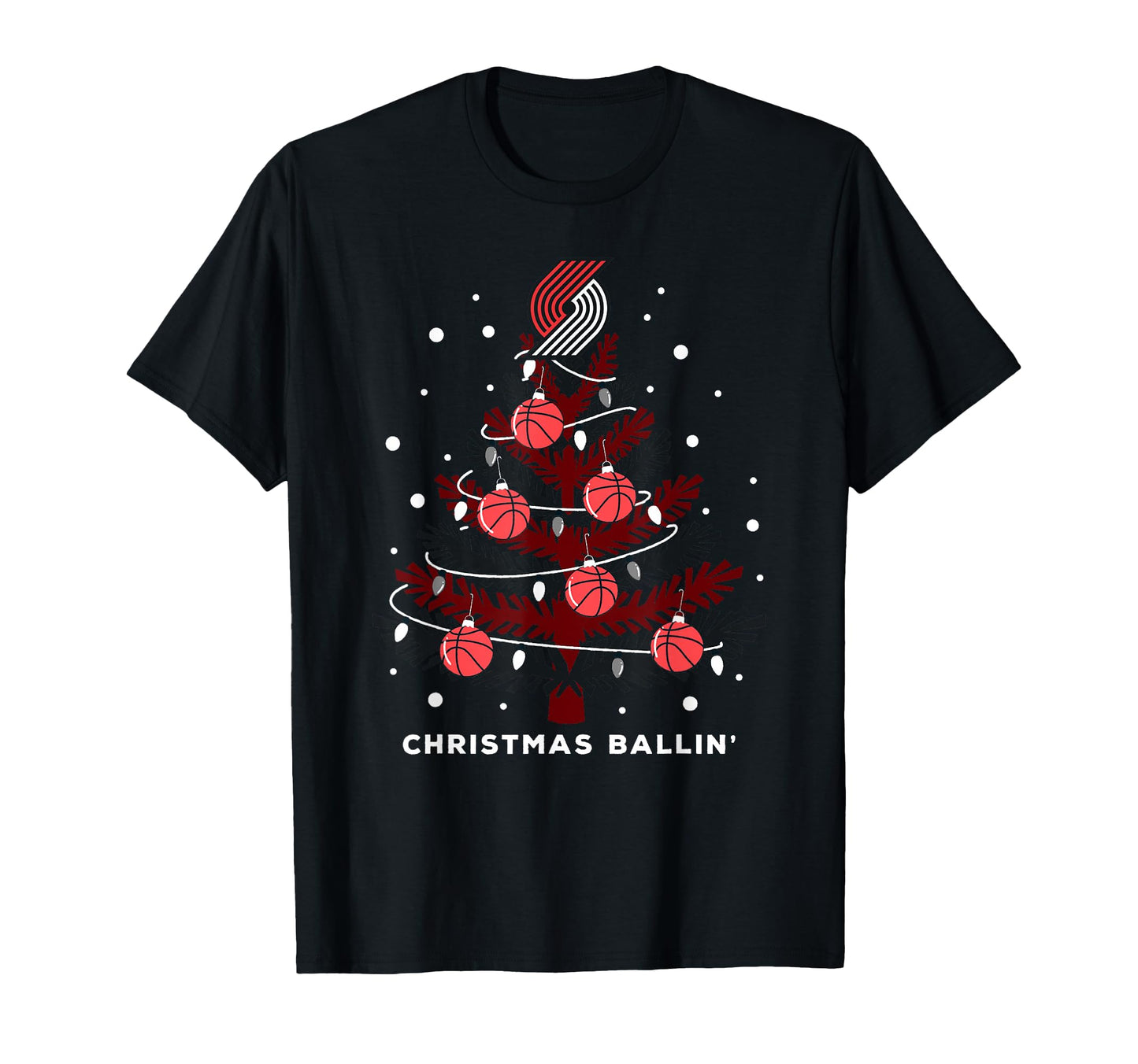 Nba Portland Trail Blazers X Mas Tree T-Shirt - Graphic Print Men Women - T-Shirt, Sweatshirt, Hoodie
