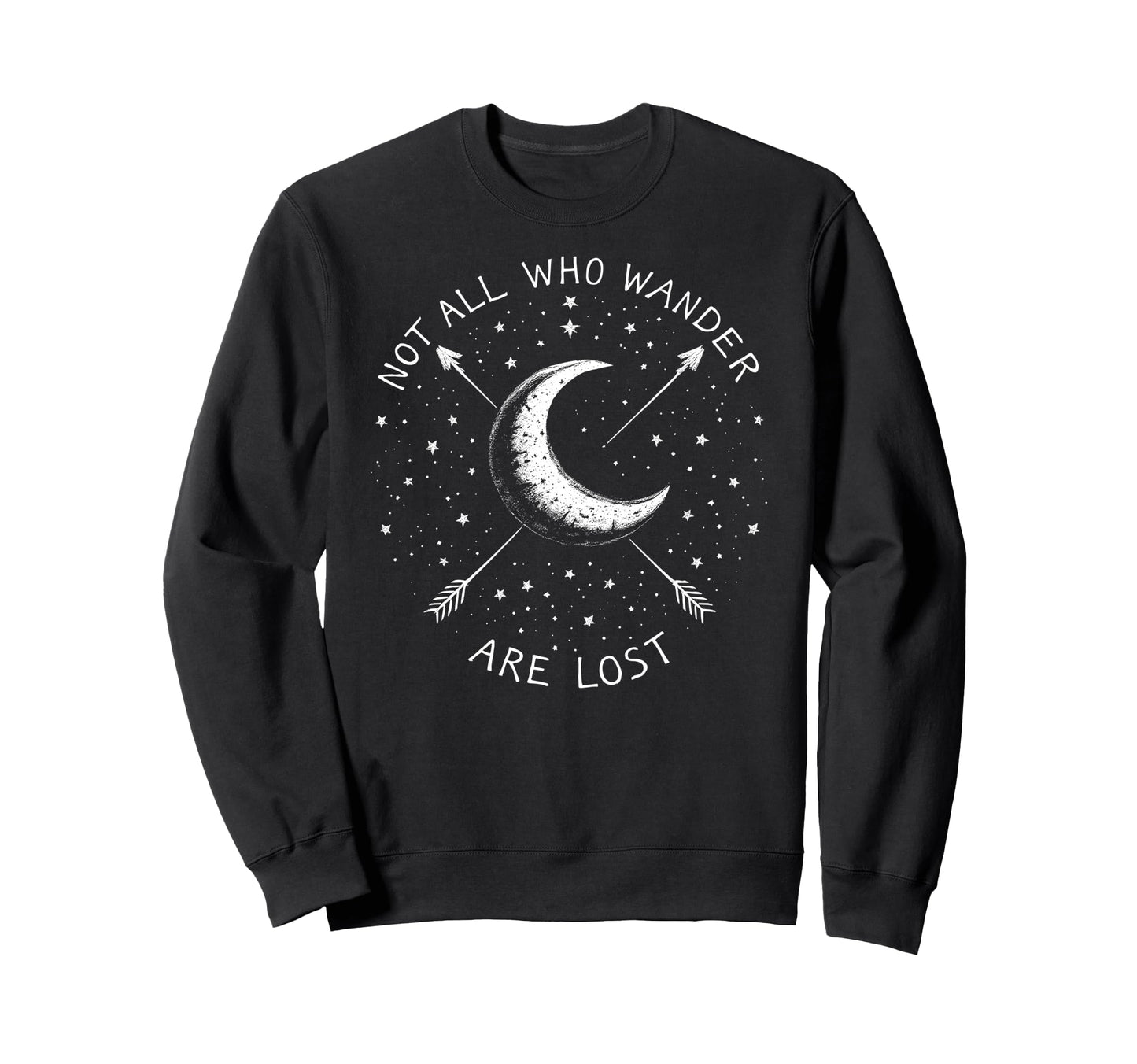 Not All Who Wander Lost Camping Sweatshirt - Minimalist Print Unisex - T-Shirt, Sweatshirt, Hoodie