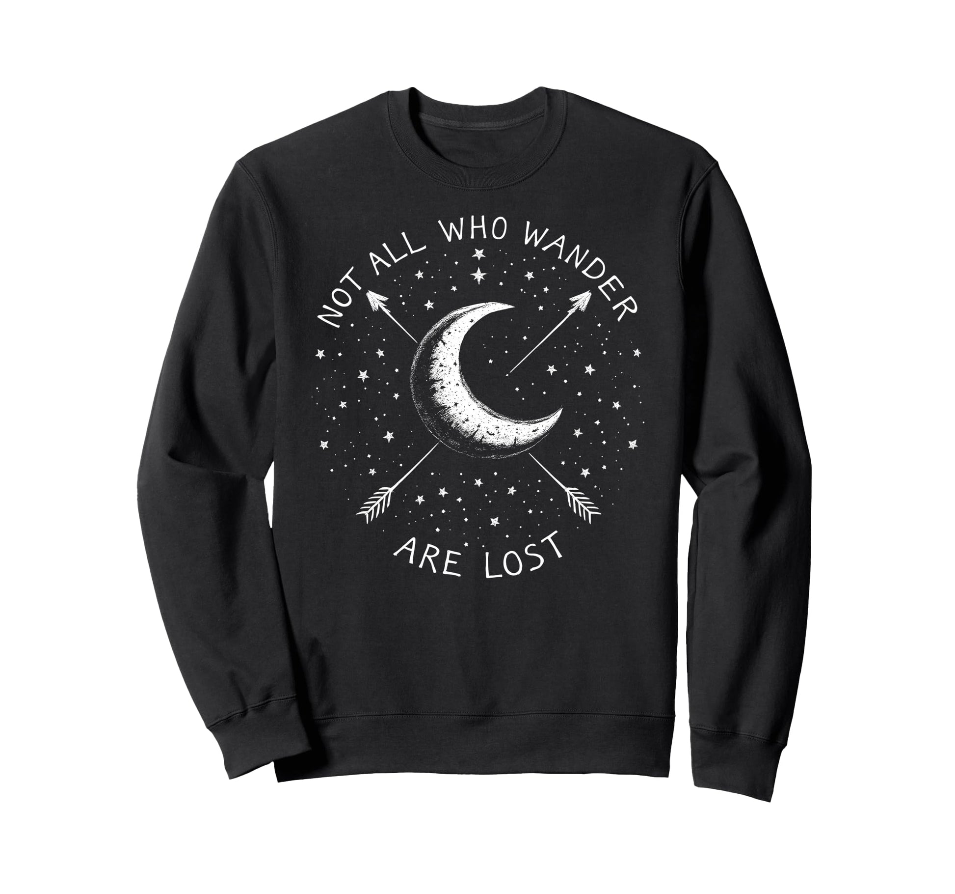 Not All Who Wander Lost Camping Sweatshirt - Minimalist Print Unisex - T-Shirt, Sweatshirt, Hoodie