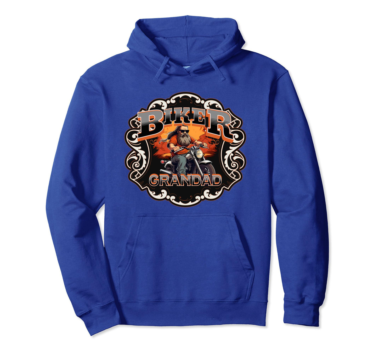 Mens Motorbike Biker Grandpa Motorcycling Hoodie - Graphic Print Men Women - T-Shirt, Sweatshirt, Hoodie