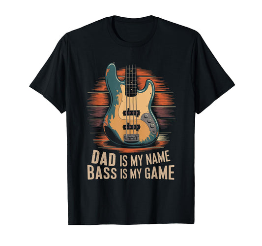 Bass Guitar Player Dad And T-Shirt - Casual Everyday Wear for Adults - T-Shirt, Sweatshirt, Hoodie