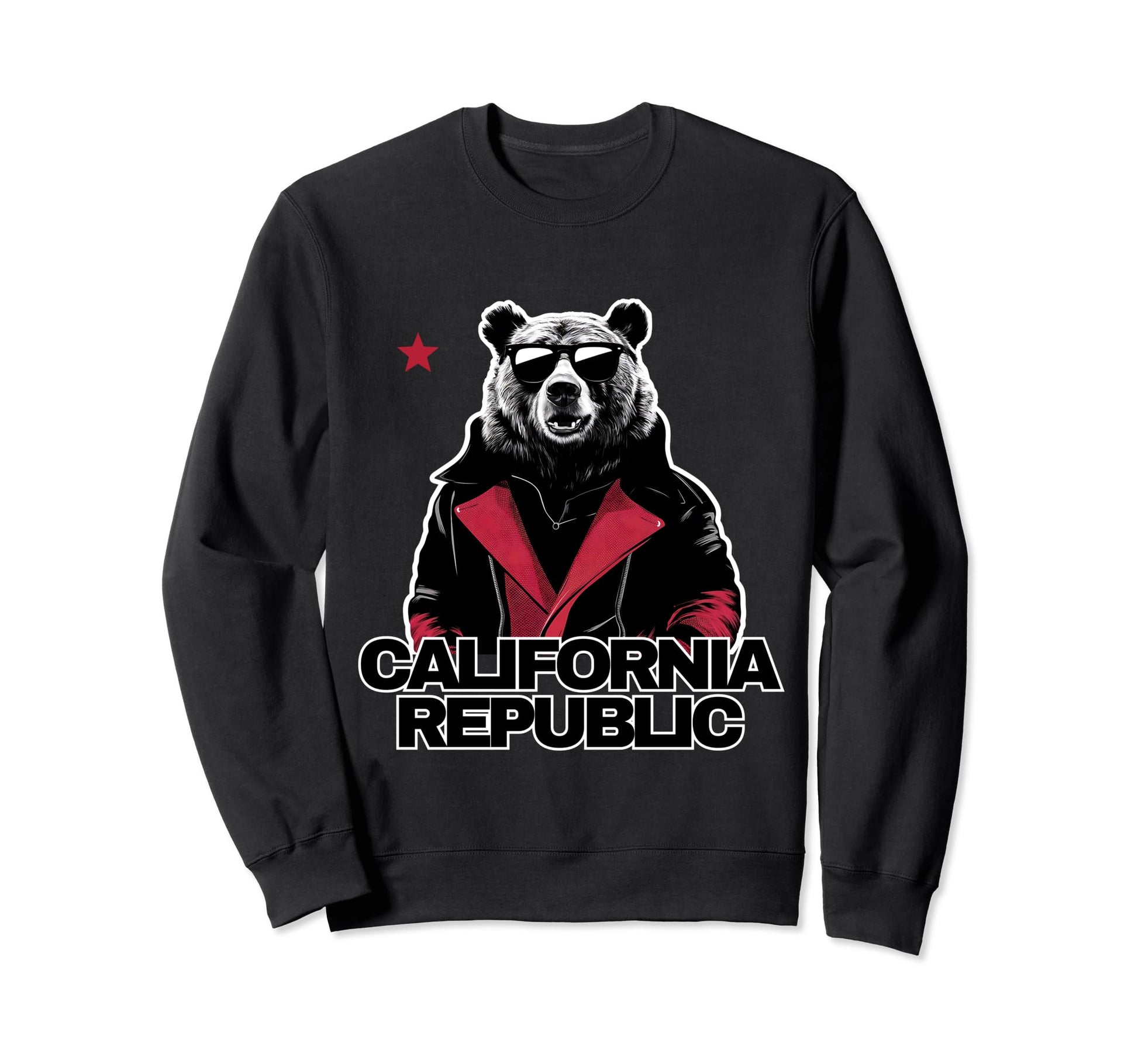 California Republic Grizzly Bear Sweatshirt - Fun Novelty Design Men Women - T-Shirt, Sweatshirt, Hoodie