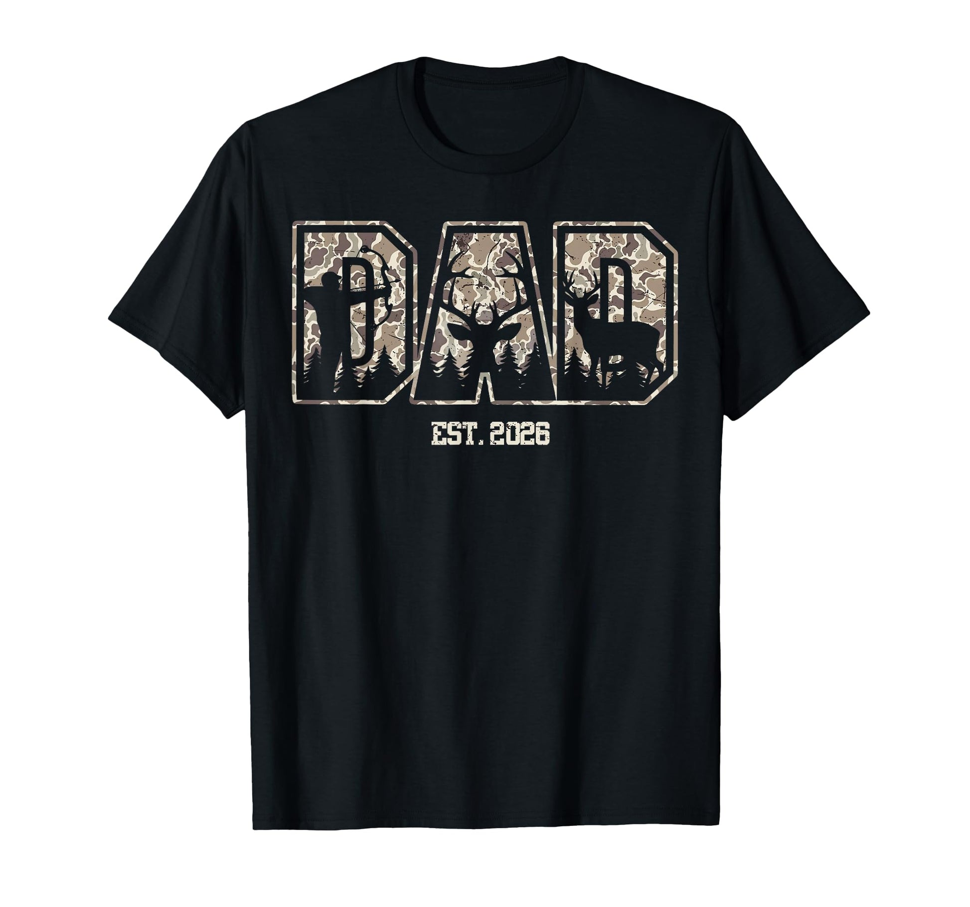Camo Dad Est 2026 Camouflage Hunting T-Shirt - Streetwear Style for Adults - T-Shirt, Sweatshirt, Hoodie