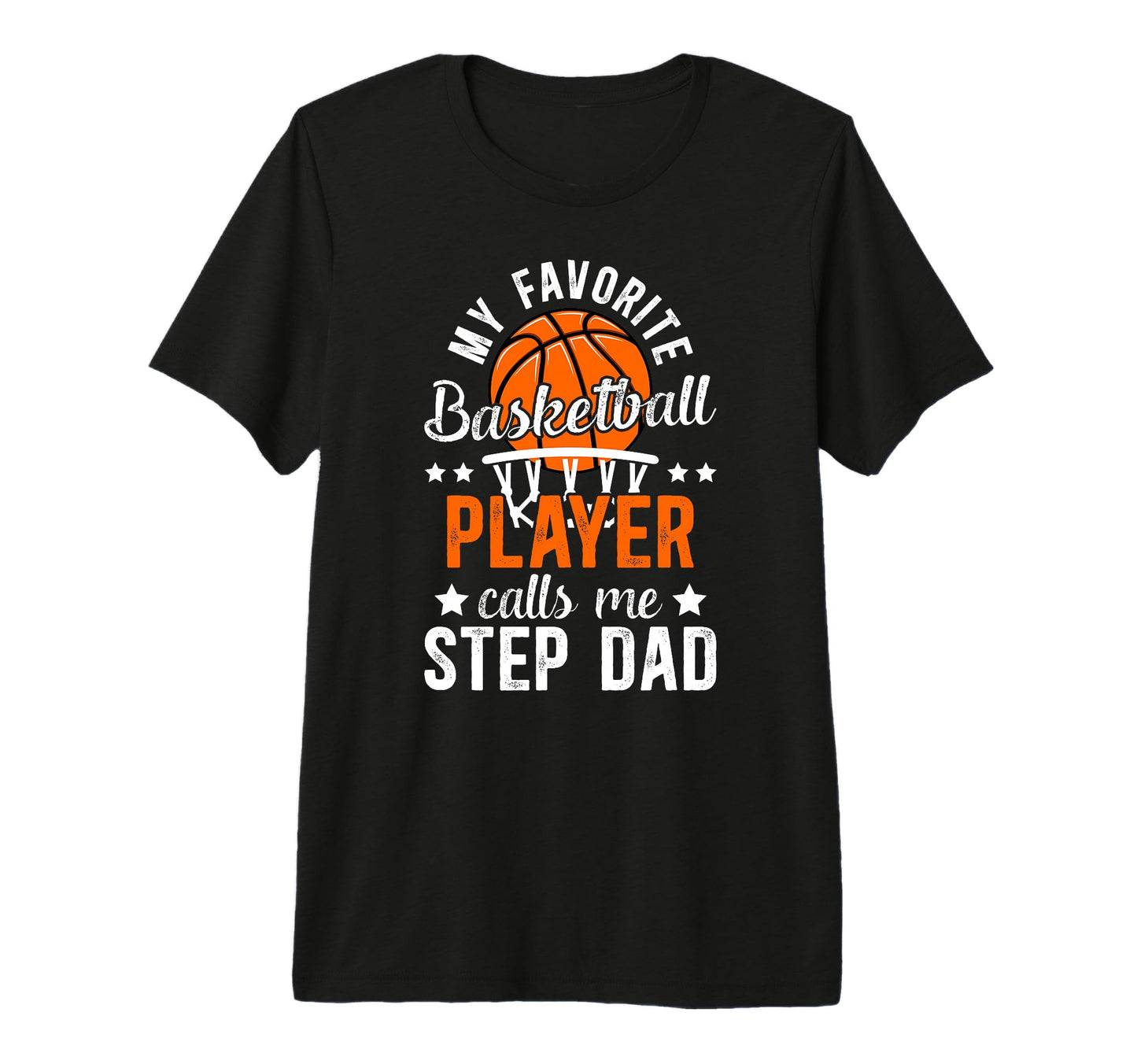 Mens Proud Basketball Step Dad T-Shirt - Aesthetic Graphic Unisex - T-Shirt, Sweatshirt, Hoodie