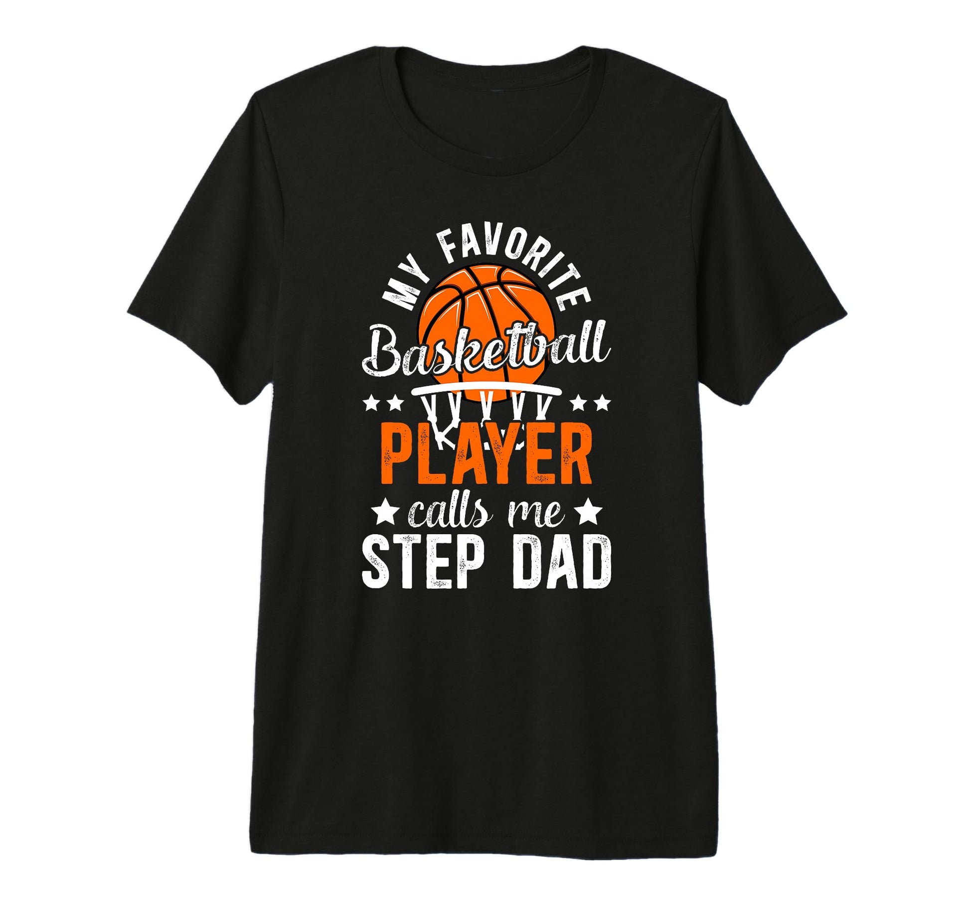 Mens Proud Basketball Step Dad T-Shirt - Aesthetic Graphic Unisex - T-Shirt, Sweatshirt, Hoodie