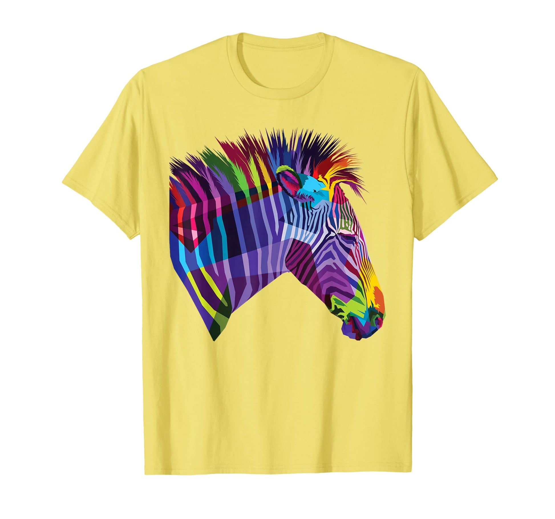 Rainbow Zebra Vibrant Zoo Icon Colorful T-Shirt - Graphic Print Unisex - T-Shirt, Sweatshirt, Hoodie