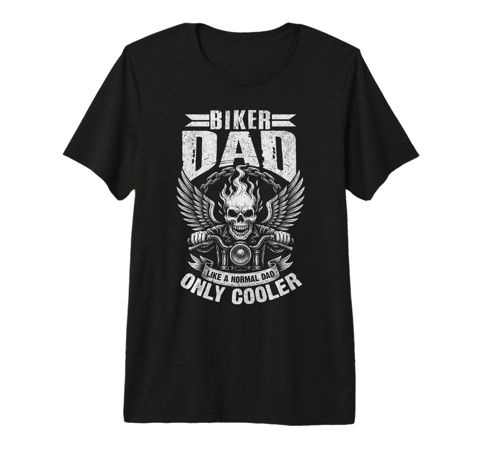 Biker Dad Motorcycle Father Funny T-Shirt - Novelty Apparel for Adults - T-Shirt, Sweatshirt, Hoodie
