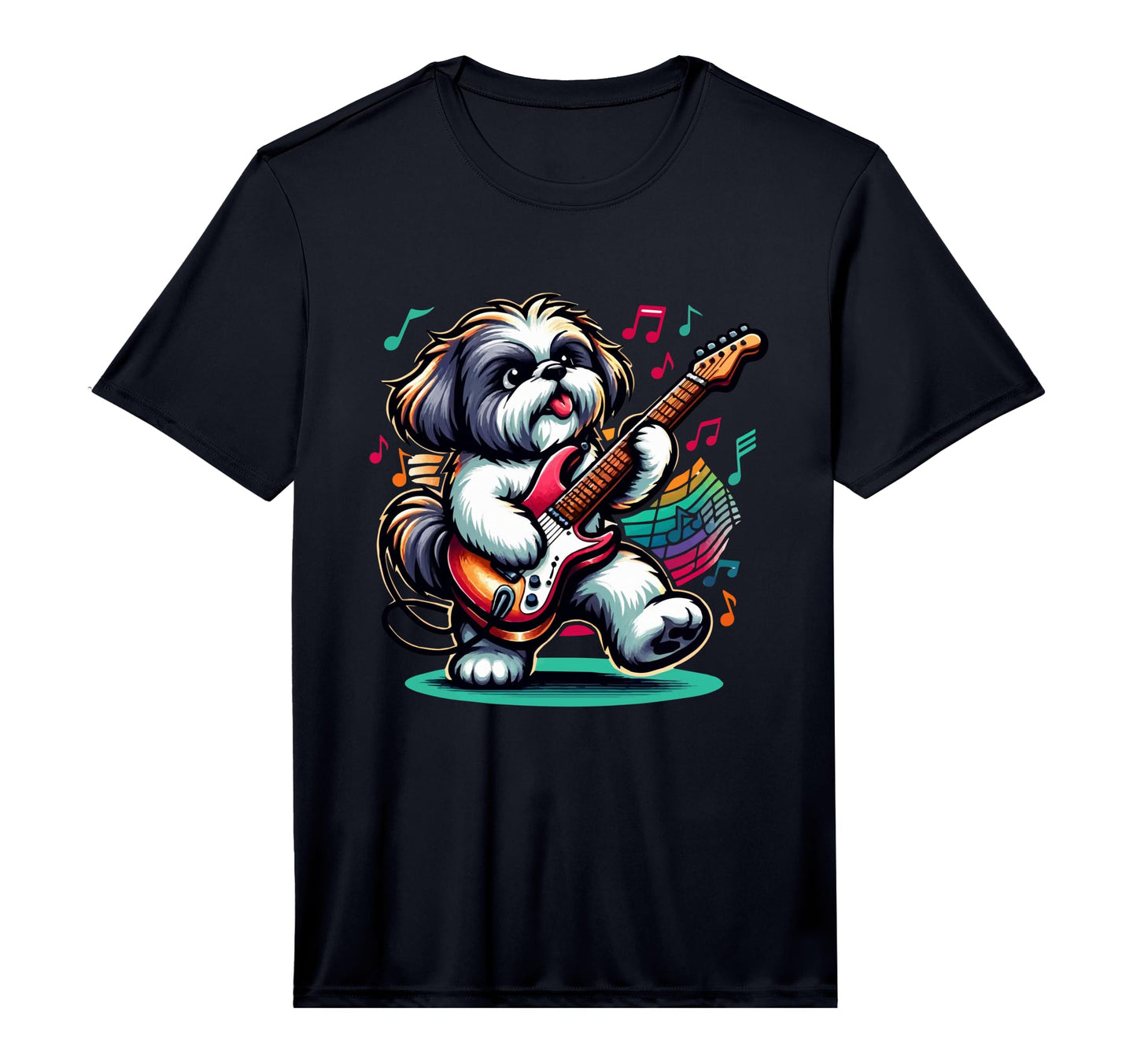 Mens Music Dog Lover Musician Guitar T-Shirt - Novelty Apparel for Adults - T-Shirt, Sweatshirt, Hoodie