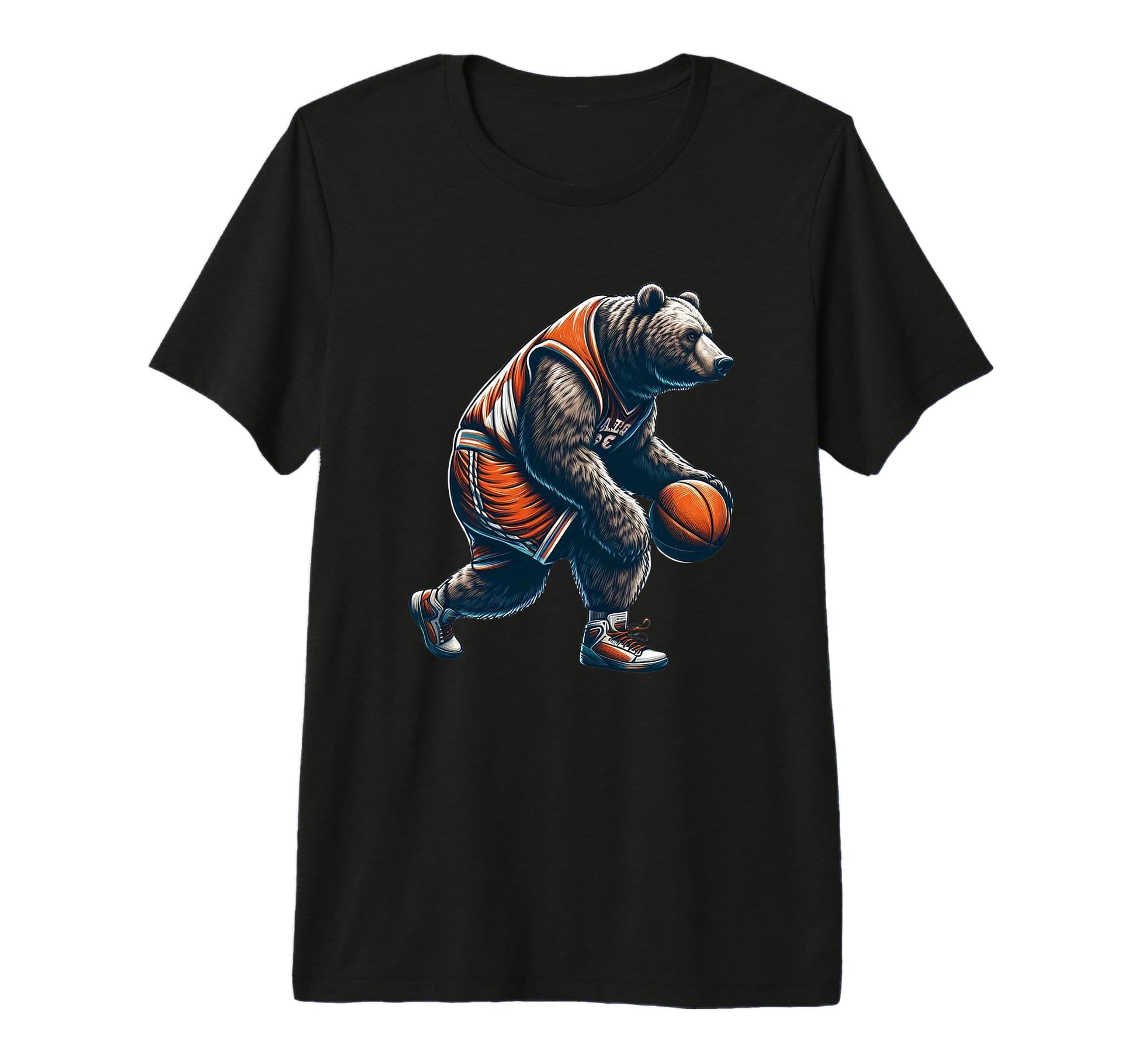 Mens Bear Loving Basketball Dad T-Shirt - Minimalist Print Men Women - T-Shirt, Sweatshirt, Hoodie