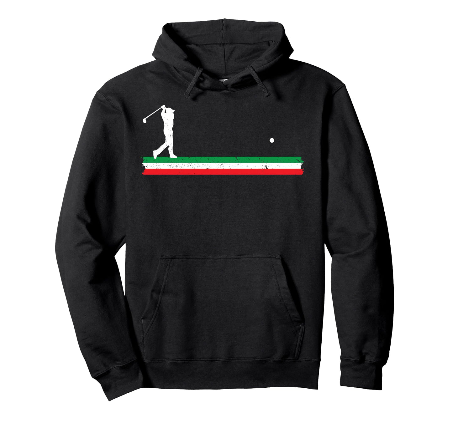Italian Dad Golfing Father Italy Flag Hoodie - Trendy Graphic for Adults - T-Shirt, Sweatshirt, Hoodie