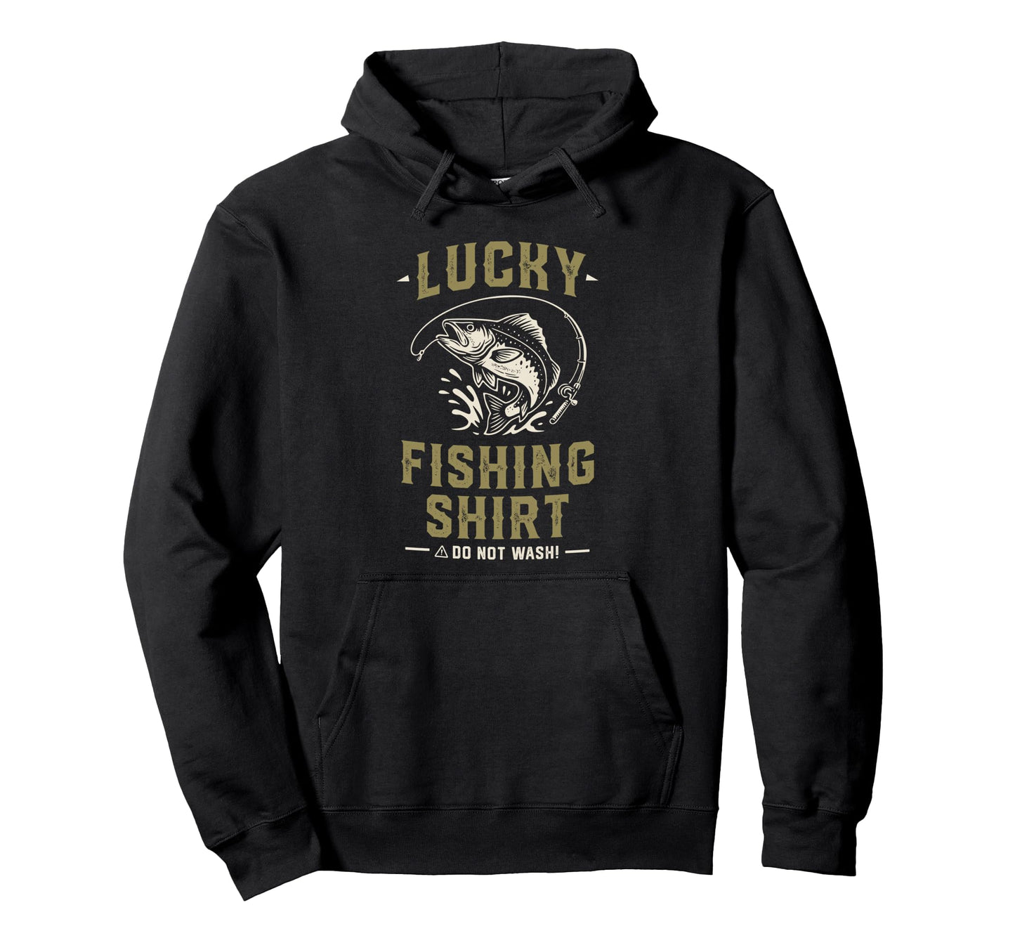 Lucky Fishing Funny Dad Papa Grandpa Hoodie - Minimalist Print Men Women - T-Shirt, Sweatshirt, Hoodie