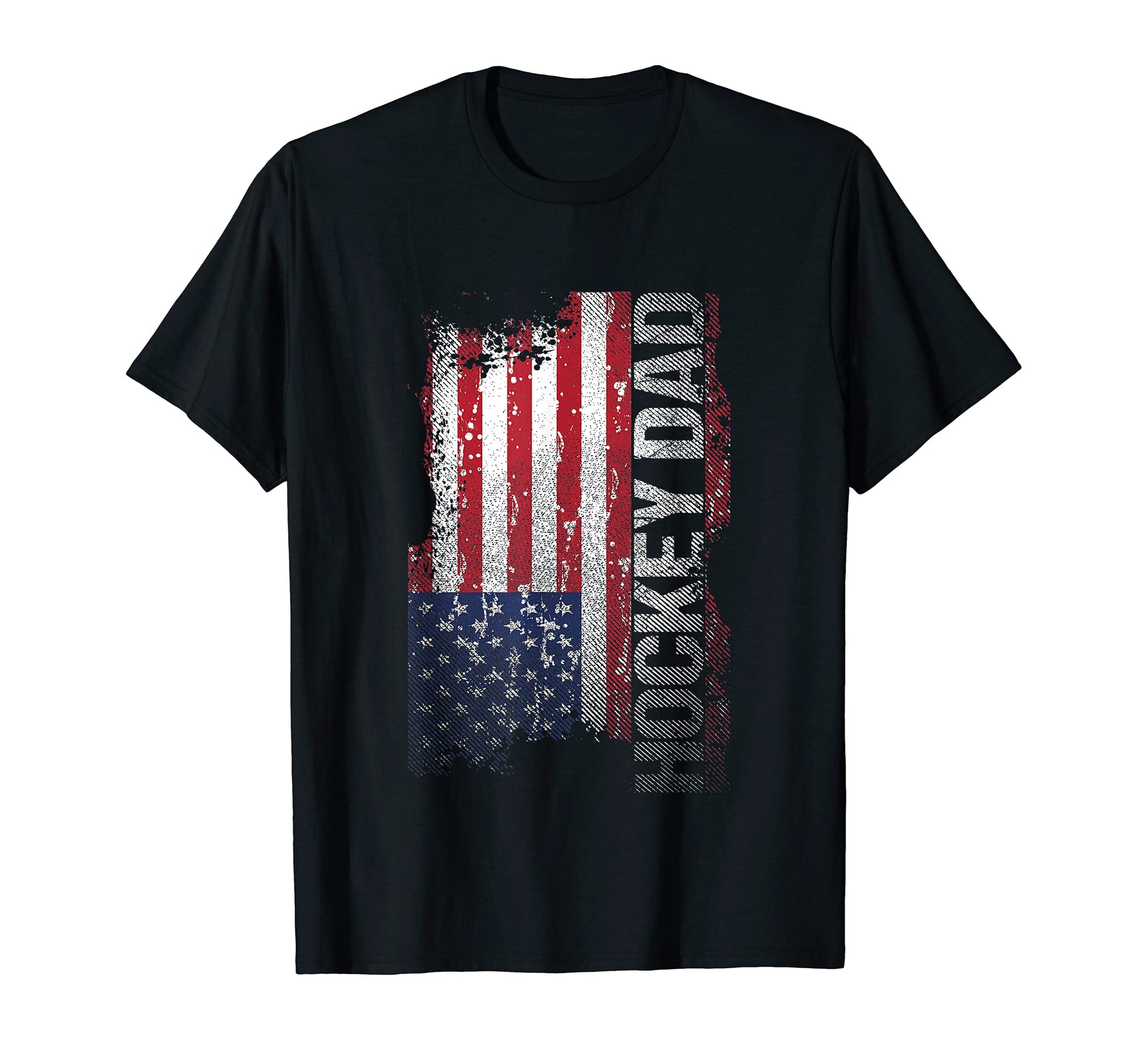 Hockey Dad Flag Usa Flag Hockey T-Shirt - Custom Art Print for Adults - T-Shirt, Sweatshirt, Hoodie
