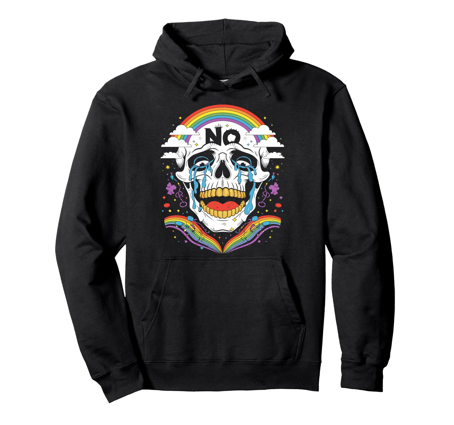Gothic Mens Womens Tops Skeleton Meme Hoodie - Minimalist Print for Adults - T-Shirt, Sweatshirt, Hoodie