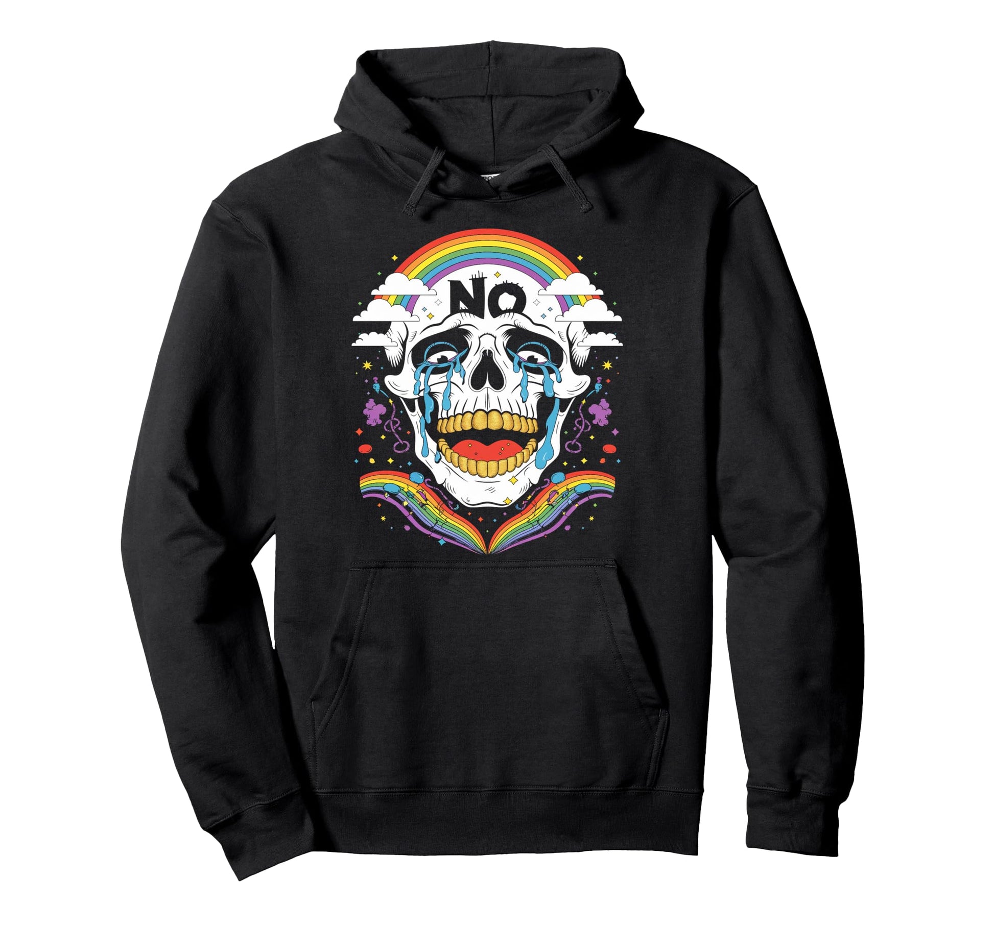 Gothic Mens Womens Tops Skeleton Meme Hoodie - Minimalist Print for Adults - T-Shirt, Sweatshirt, Hoodie