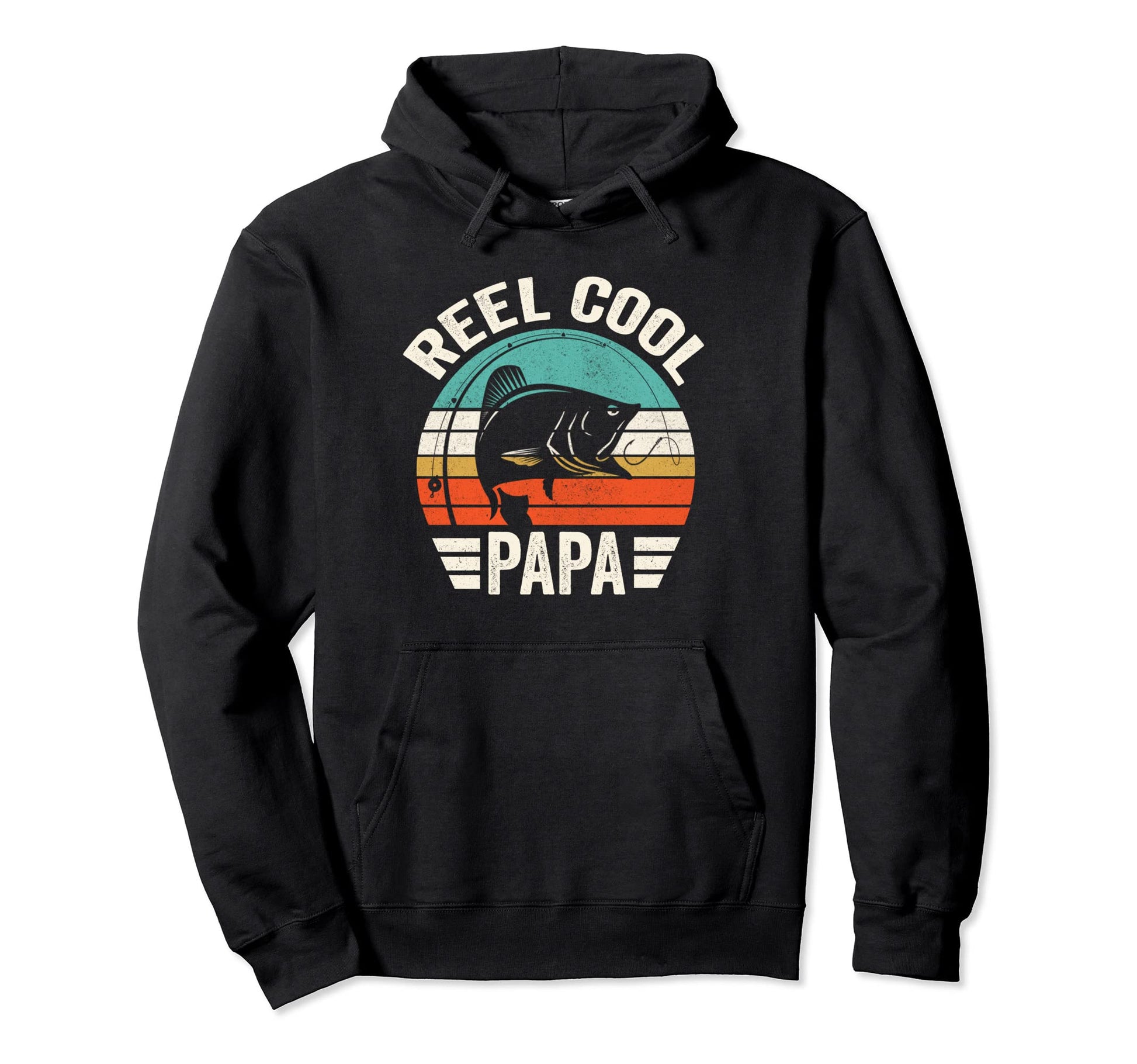 Reel Papa Fathers Day Fishing Hoodie - Streetwear Style for Adults - T-Shirt, Sweatshirt, Hoodie