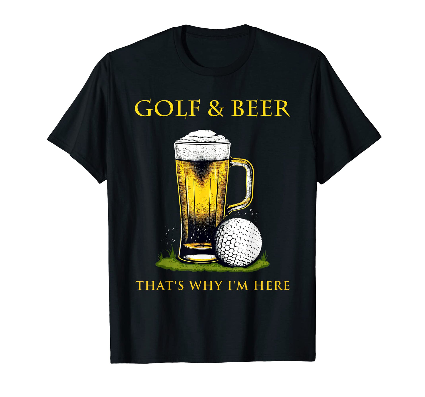 Mens Golf And Beer Funny Dad Jokes T-Shirt - Custom Art Print Men Women - T-Shirt, Sweatshirt, Hoodie