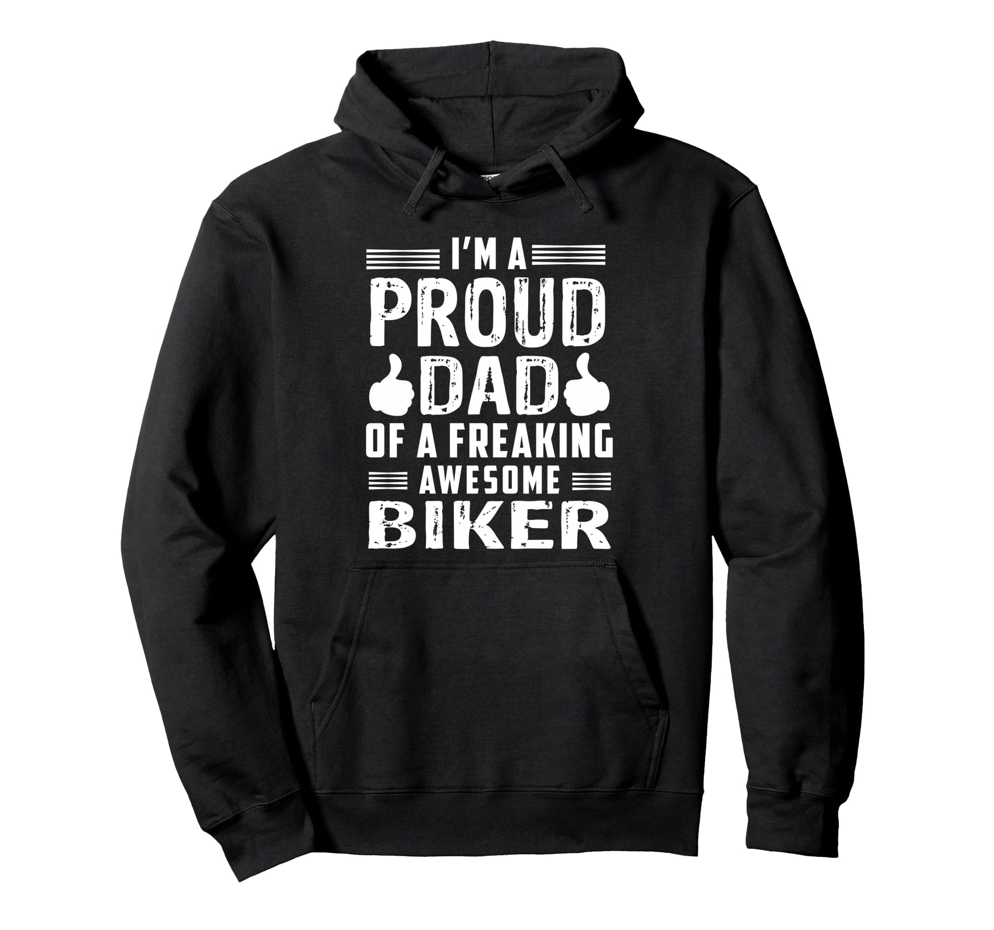 Dad Freaking Awesome Biker Hoodie - Aesthetic Graphic for Adults - T-Shirt, Sweatshirt, Hoodie