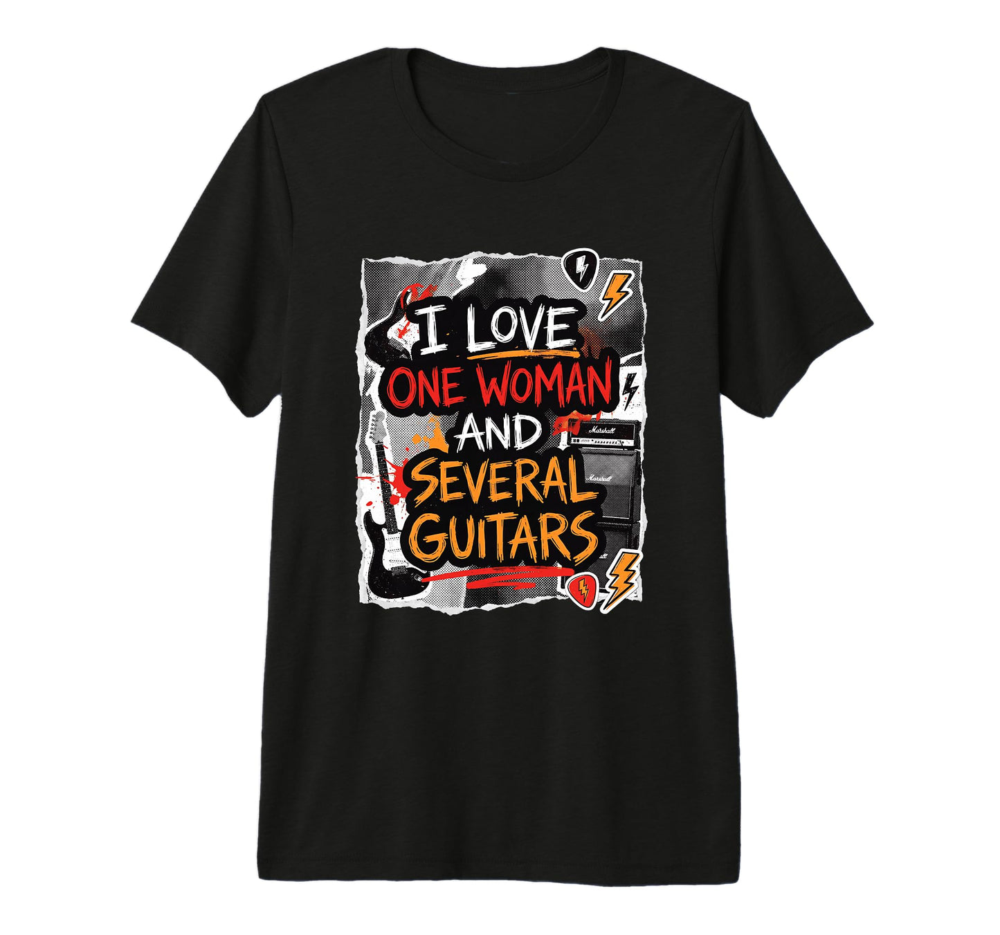 Funny Guitarist Guitar Lover Music Guitar T-Shirt - Trendy Graphic Unisex - T-Shirt, Sweatshirt, Hoodie