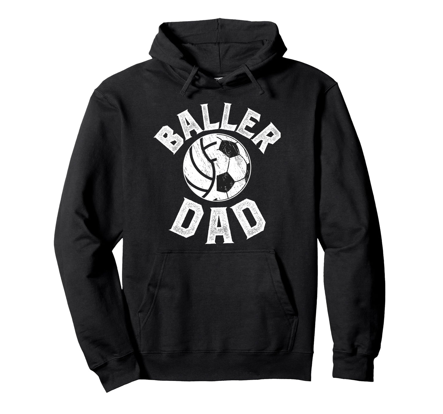 Baller Dad Soccer Volleyball Dad Volleyball Hoodie - Trendy Graphic Unisex - T-Shirt, Sweatshirt, Hoodie