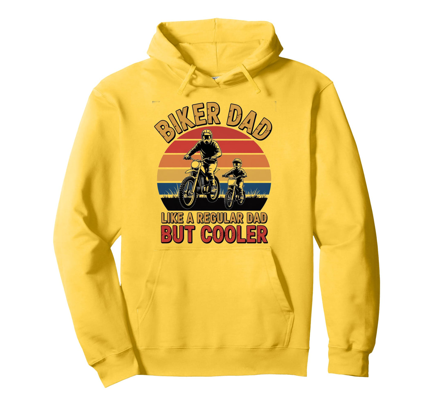 Biker Dad Motorcycle Funny Bike Motocross Hoodie - Trendy Graphic Unisex - T-Shirt, Sweatshirt, Hoodie