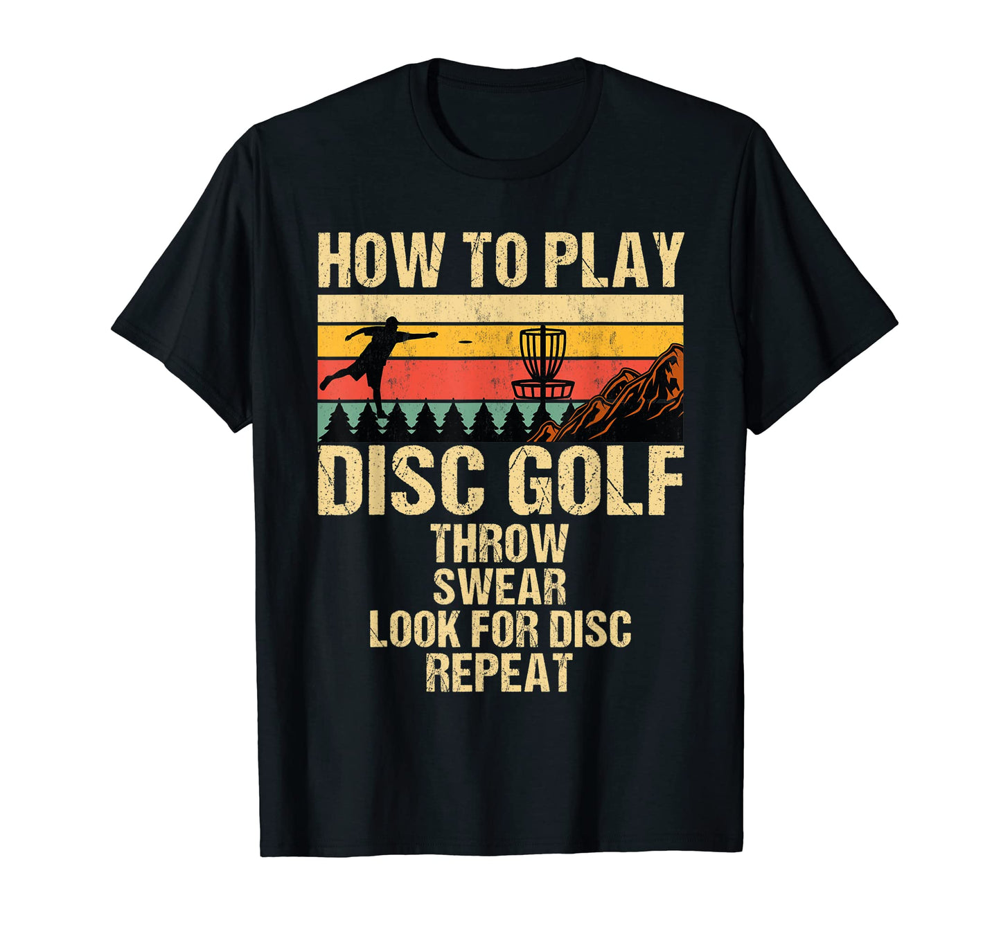 How To Play Disc Golf Funny Frisbee T-Shirt - Trendy Graphic for Adults - T-Shirt, Sweatshirt, Hoodie