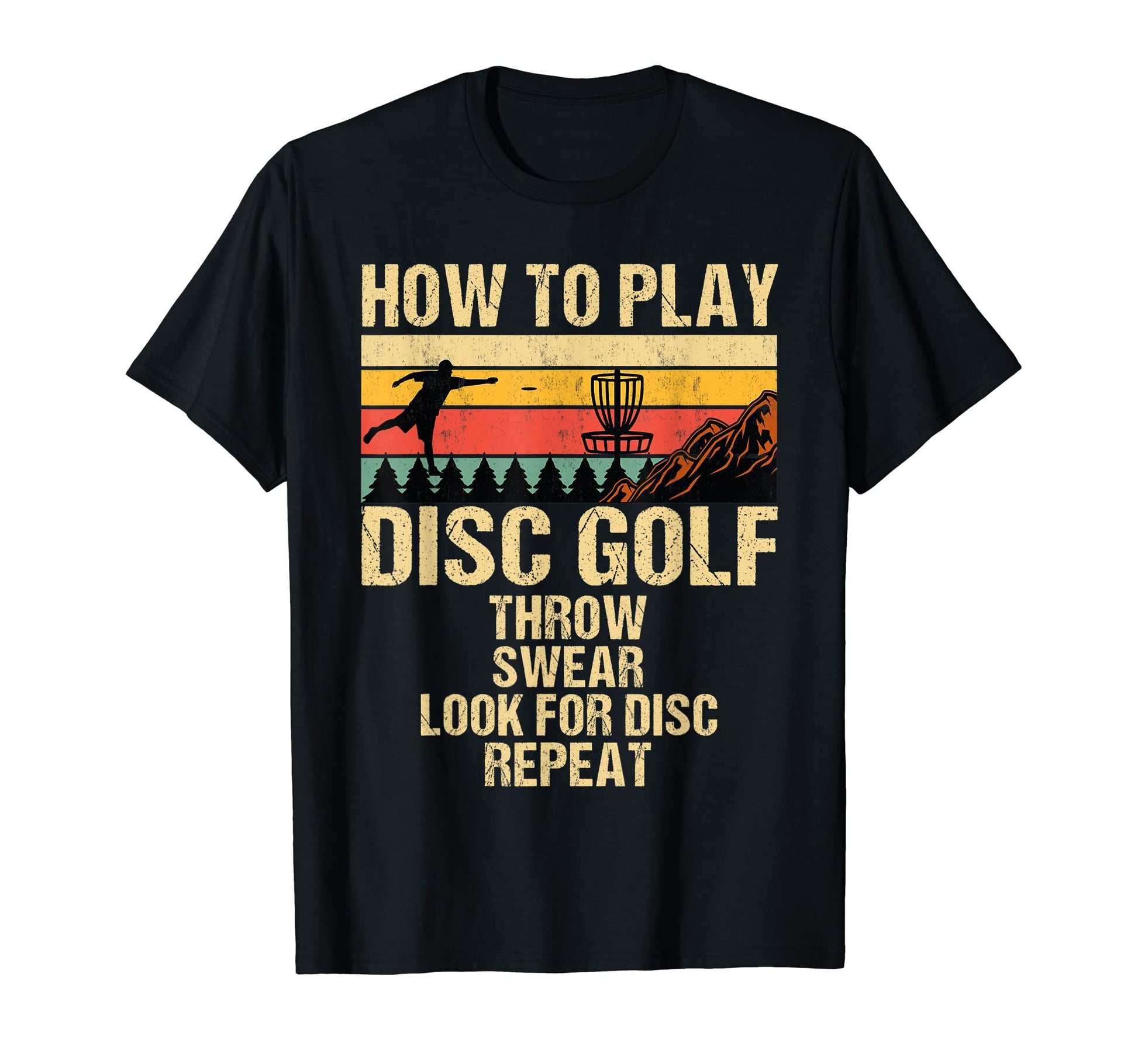 How To Play Disc Golf Funny Frisbee T-Shirt - Trendy Graphic for Adults - T-Shirt, Sweatshirt, Hoodie