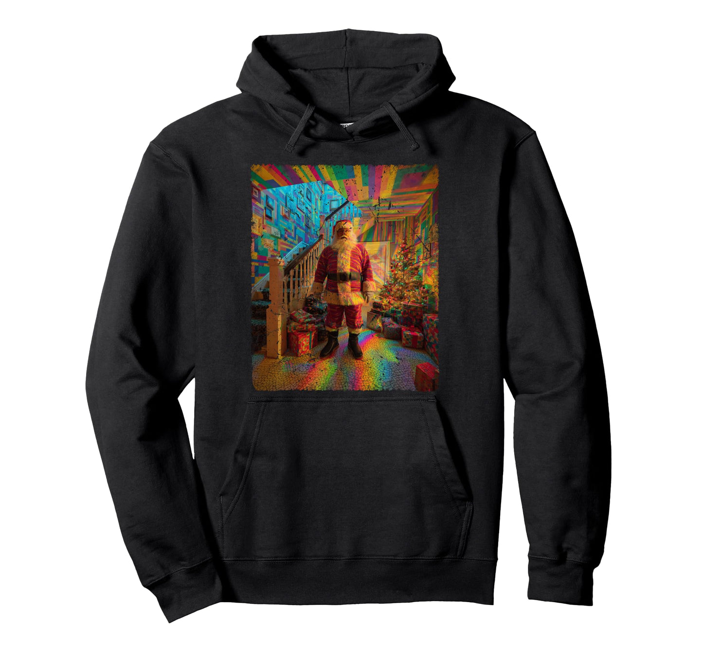 Pop Art Santa Claus Hoodie - Custom Art Print for Adults - T-Shirt, Sweatshirt, Hoodie