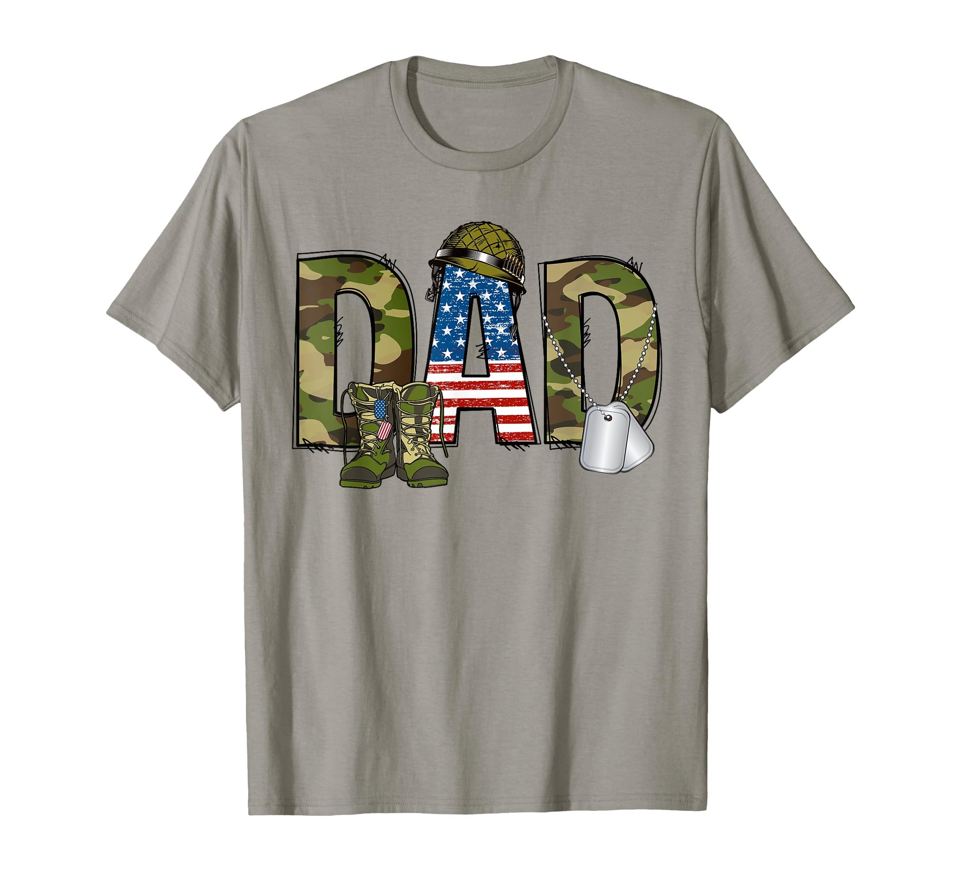 Veteran Dad Camo Army Military Us Flag T-Shirt - Trendy Graphic Men Women - T-Shirt, Sweatshirt, Hoodie