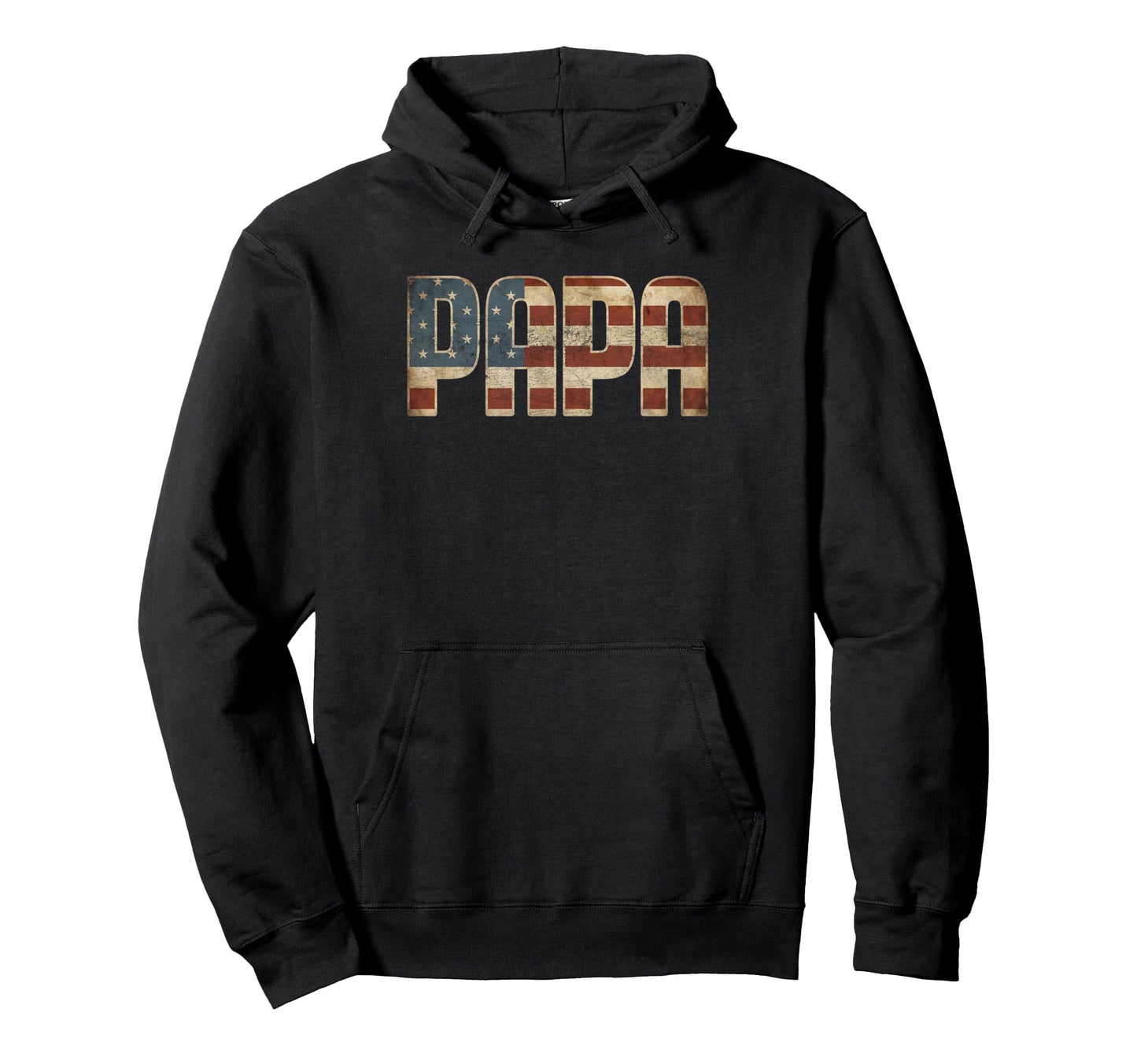 Papa American Flag Patriotic Dad Gift Hoodie - Novelty Apparel Unisex - T-Shirt, Sweatshirt, Hoodie