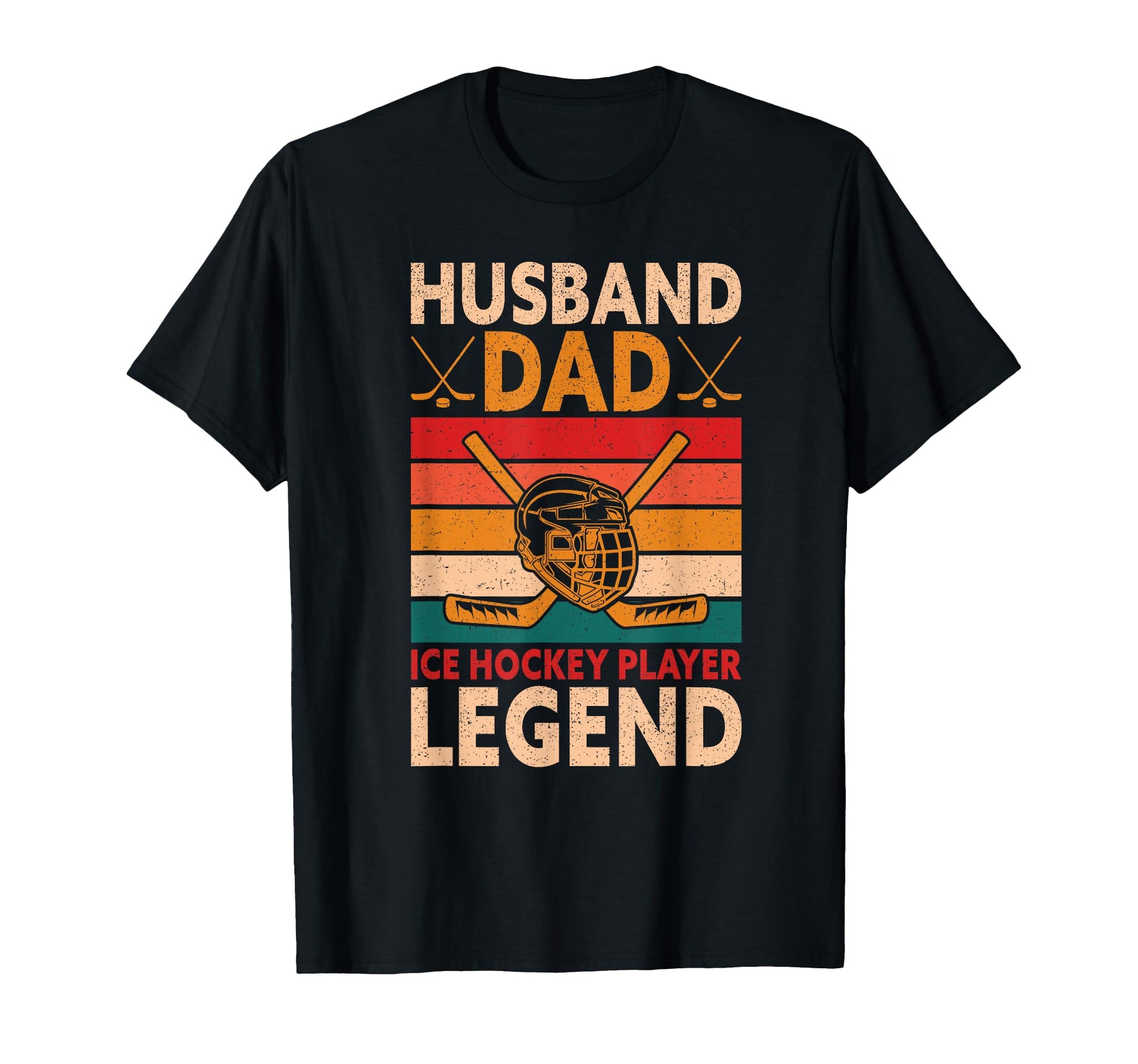 Husband Dad Ice Hockey Player T-Shirt - Casual Everyday Wear for Adults - T-Shirt, Sweatshirt, Hoodie