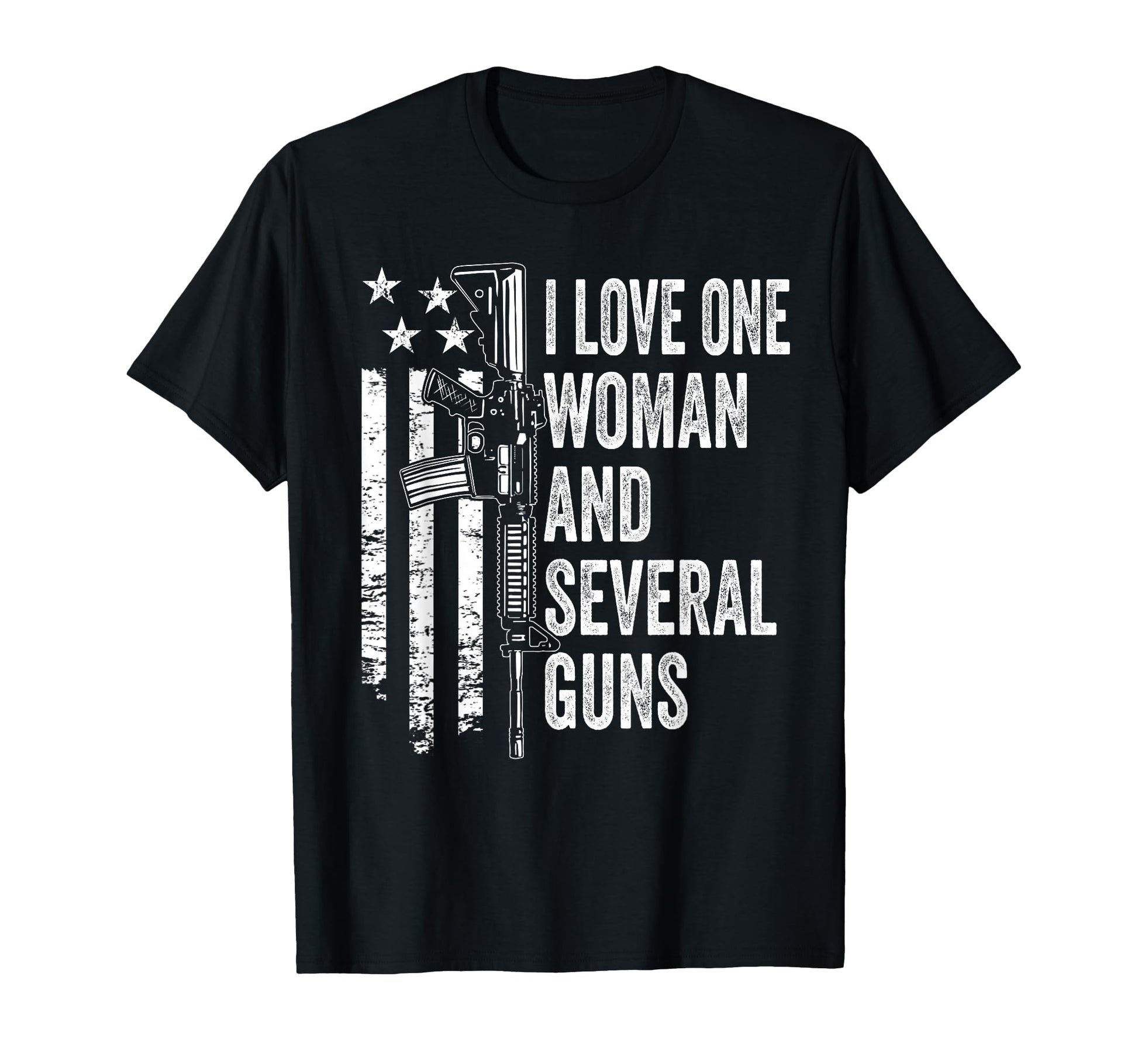I Love One And Several Guns Husband T-Shirt - Custom Art Print for Adults - T-Shirt, Sweatshirt, Hoodie