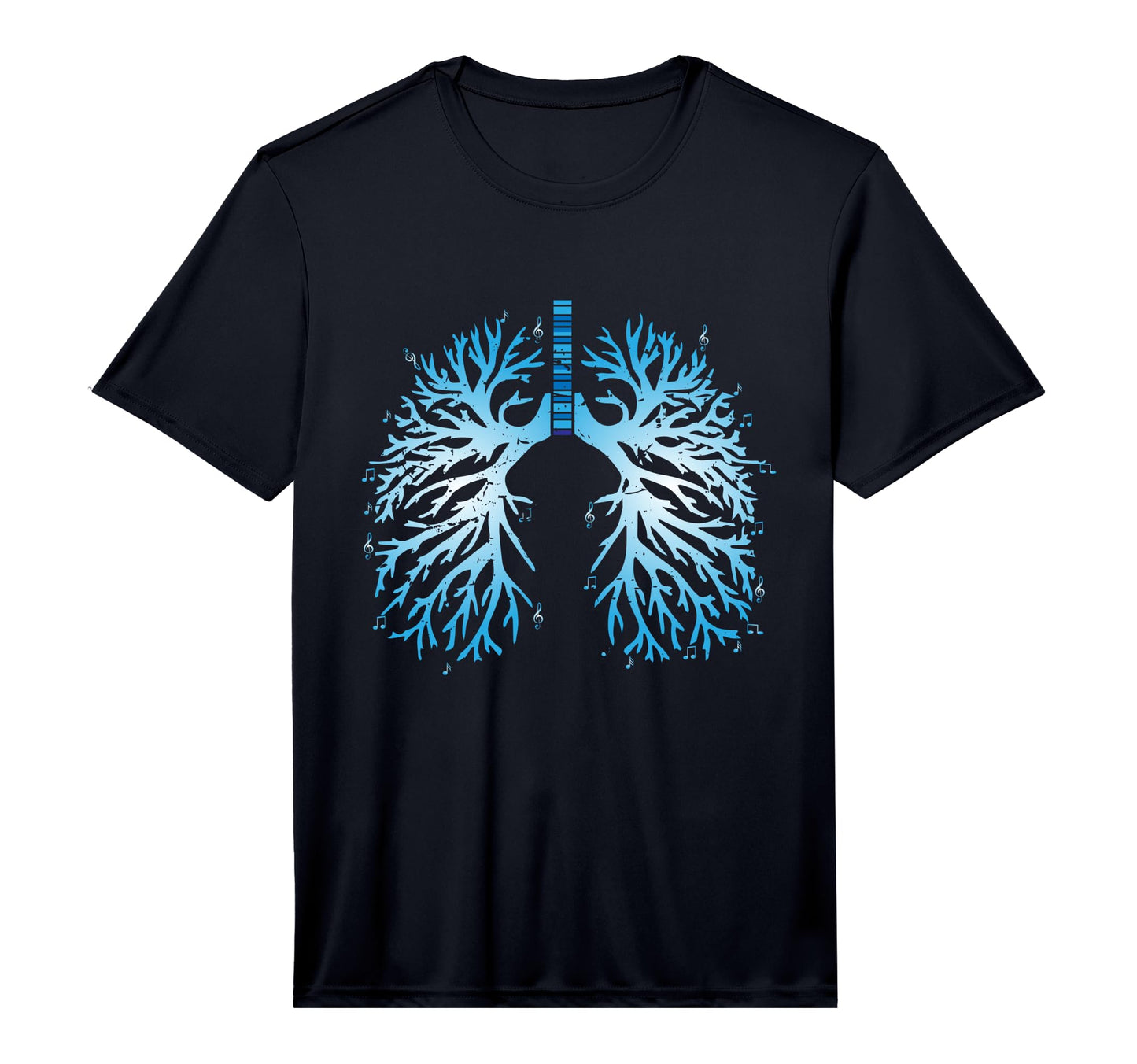 Mens Funny Music Musical Notes Lungs T-Shirt - Trendy Graphic Men Women - T-Shirt, Sweatshirt, Hoodie