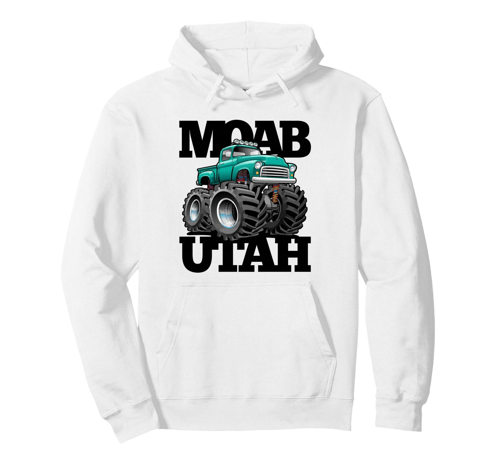 Moab Utah Offroad 4X4 Pick Up Truck Hoodie - Graphic Print Men Women - T-Shirt, Sweatshirt, Hoodie
