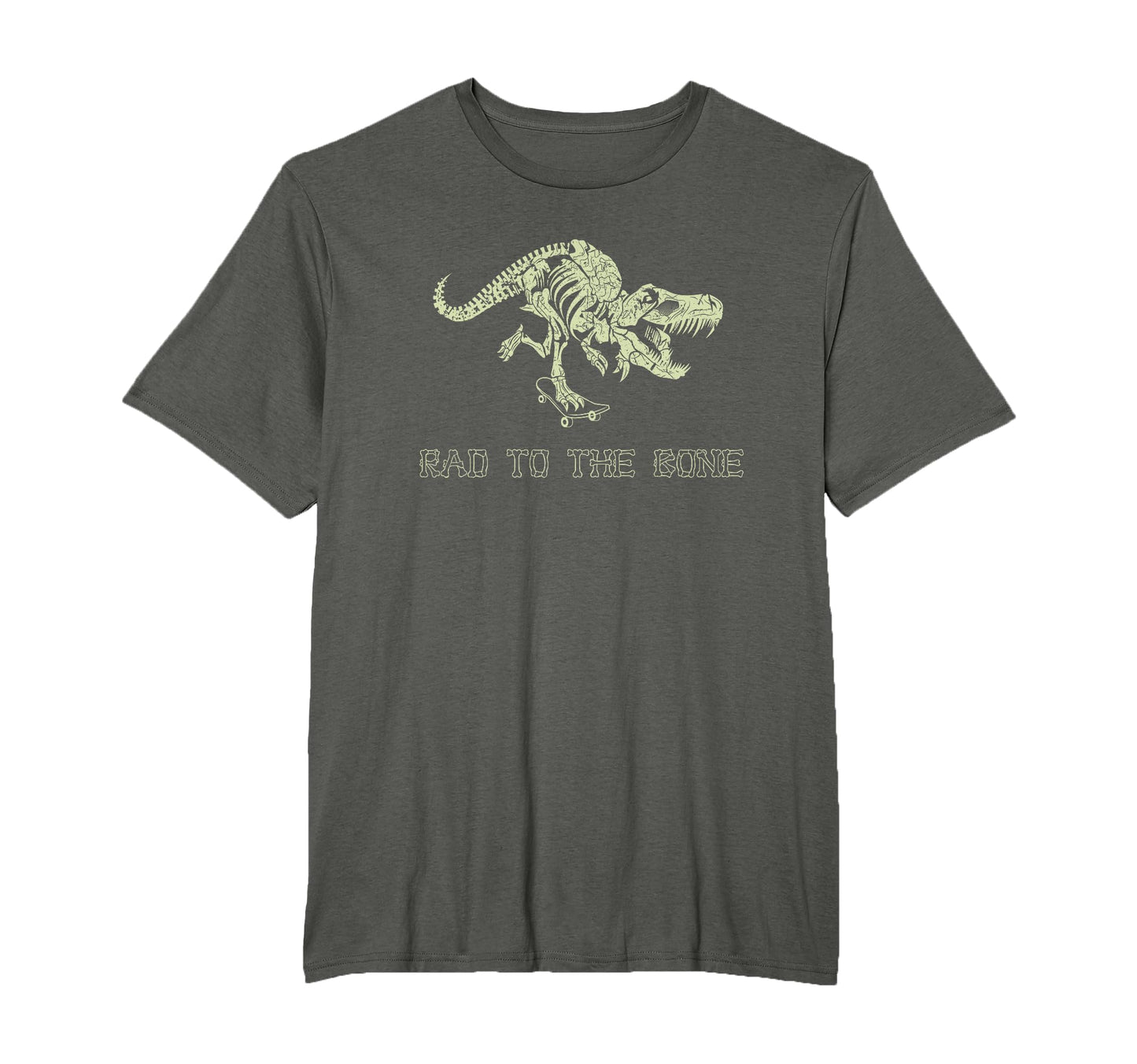 Skeleton Tyrannosaurus Rex Skateboarder T-Shirt - Custom Art Print Unisex - T-Shirt, Sweatshirt, Hoodie