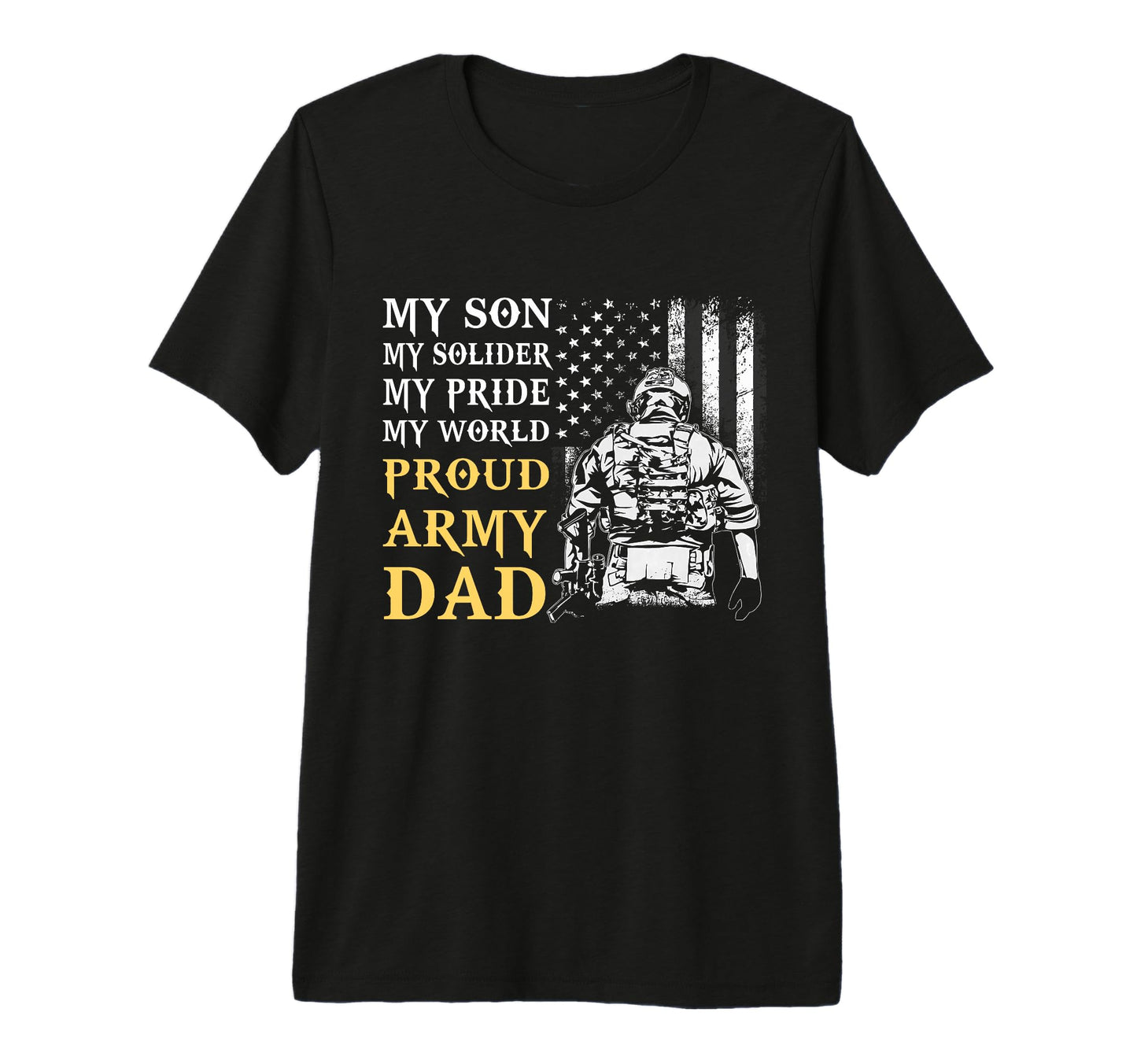 Army Dad Proud Us Veterans Dad Fathers T-Shirt - Aesthetic Graphic Unisex - T-Shirt, Sweatshirt, Hoodie