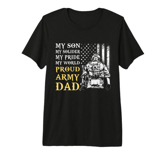 Army Dad Proud Us Veterans Dad Fathers T-Shirt - Aesthetic Graphic Unisex - T-Shirt, Sweatshirt, Hoodie