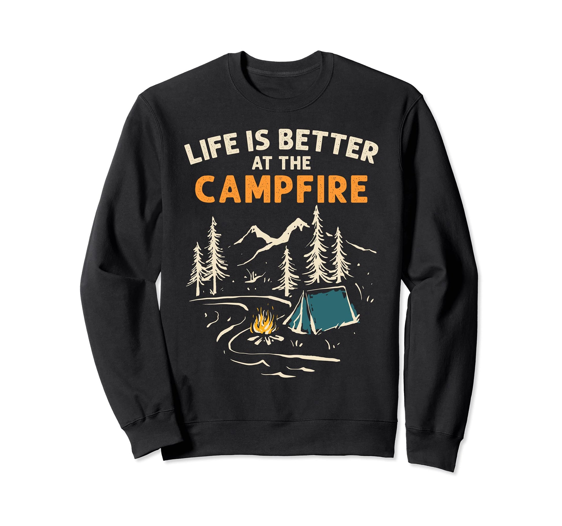 Camper Camp Camping Campfire Sweatshirt - Casual Everyday Wear for Adults - T-Shirt, Sweatshirt, Hoodie