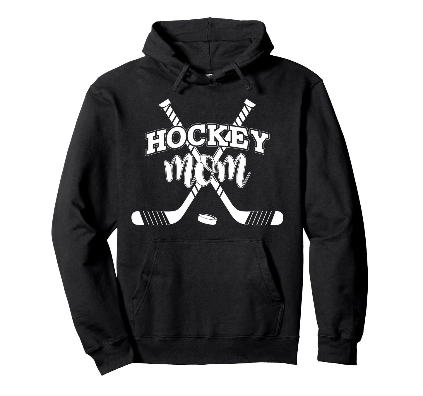Hockey Mom Distressed Ice Hockey Hoodie - Fun Novelty Design for Adults - T-Shirt, Sweatshirt, Hoodie