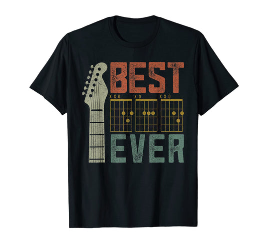 Best Dad Guitar Music Fathers Day T-Shirt - Graphic Print Men Women - T-Shirt, Sweatshirt, Hoodie