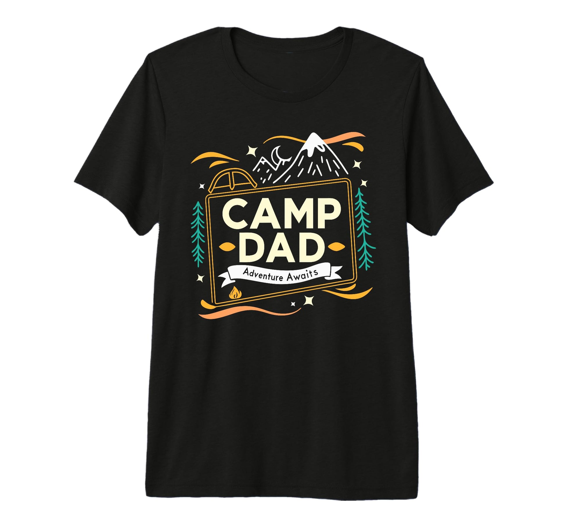 Mens Camping Dad Adventure Awaits T-Shirt - Aesthetic Graphic Men Women - T-Shirt, Sweatshirt, Hoodie