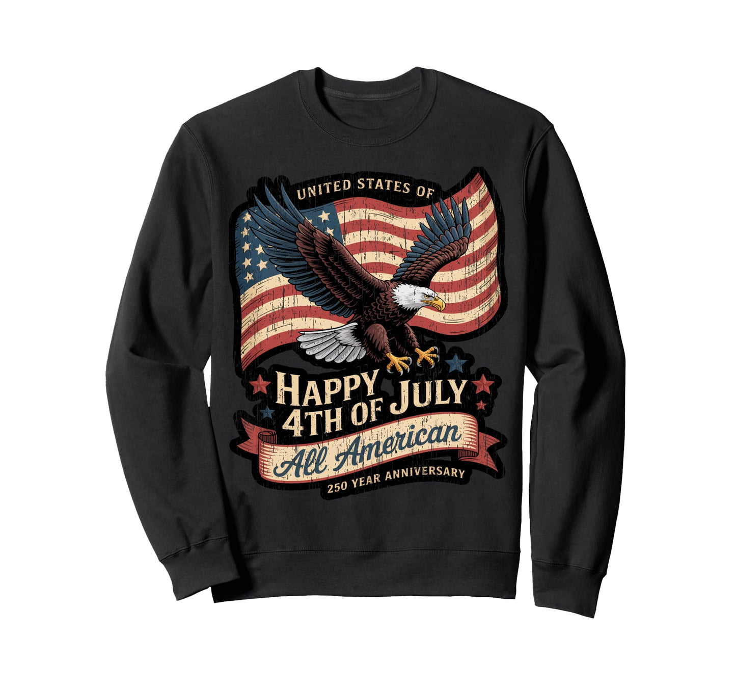 American Flag 1776 2026 Happy 4Th Sweatshirt - Novelty Apparel for Adults - T-Shirt, Sweatshirt, Hoodie