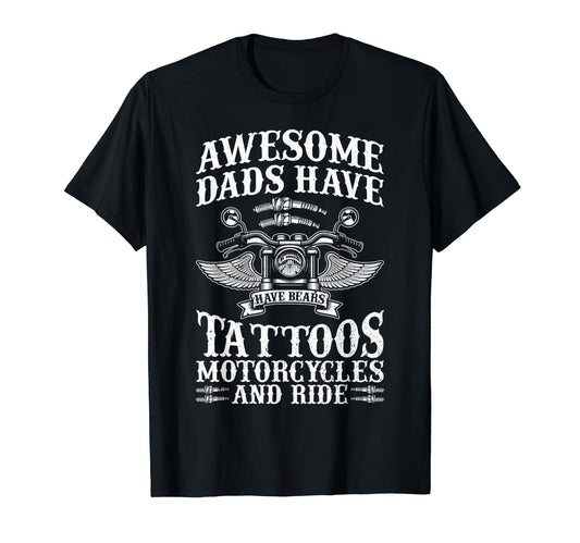Awesome Dad Beard Tattoos And T-Shirt - Streetwear Style for Adults - T-Shirt, Sweatshirt, Hoodie