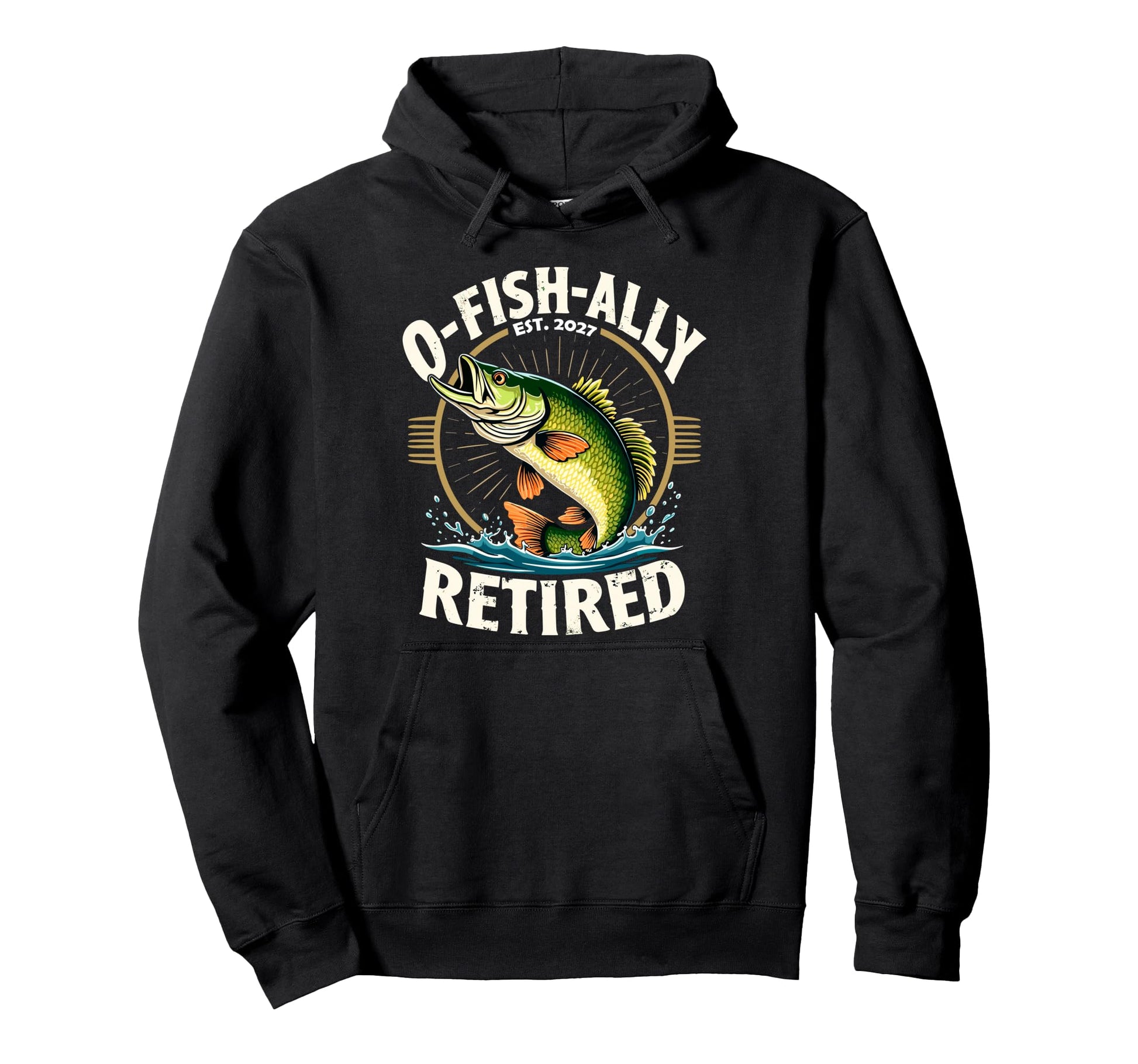 Ofishally Retired Est 2027 Grandpa Hoodie - Novelty Apparel for Adults - T-Shirt, Sweatshirt, Hoodie